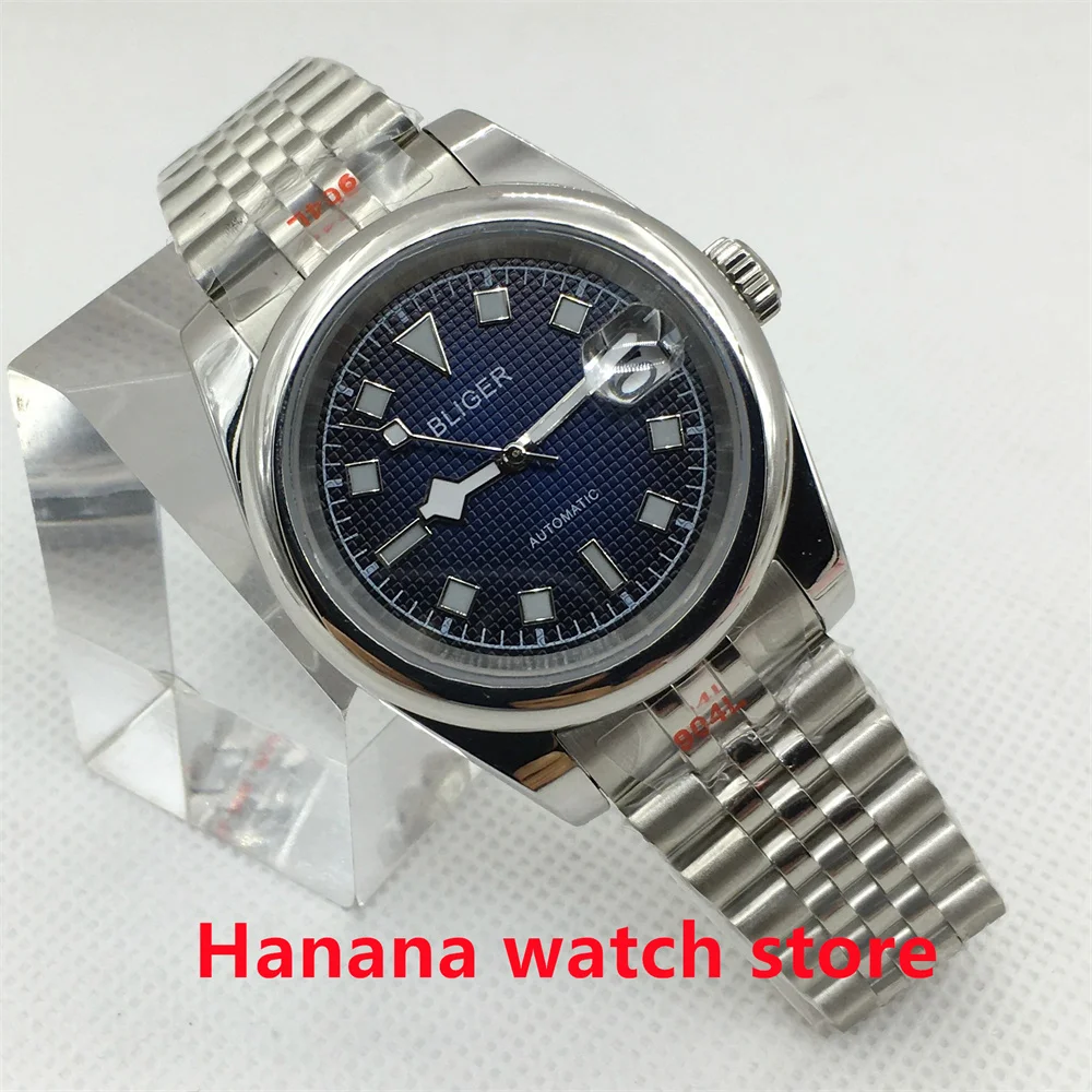 BLIGER/Nologo NH35A PT5000 36mm / 39mm polished stainless steel sapphire Glass bracelet Fashion mechanical watch for men
BLIGER/Nologo NH35A PT5000 36mm / 39mm polished stainless steel sapphire Glass bracelet Fashion mechanical watch for men