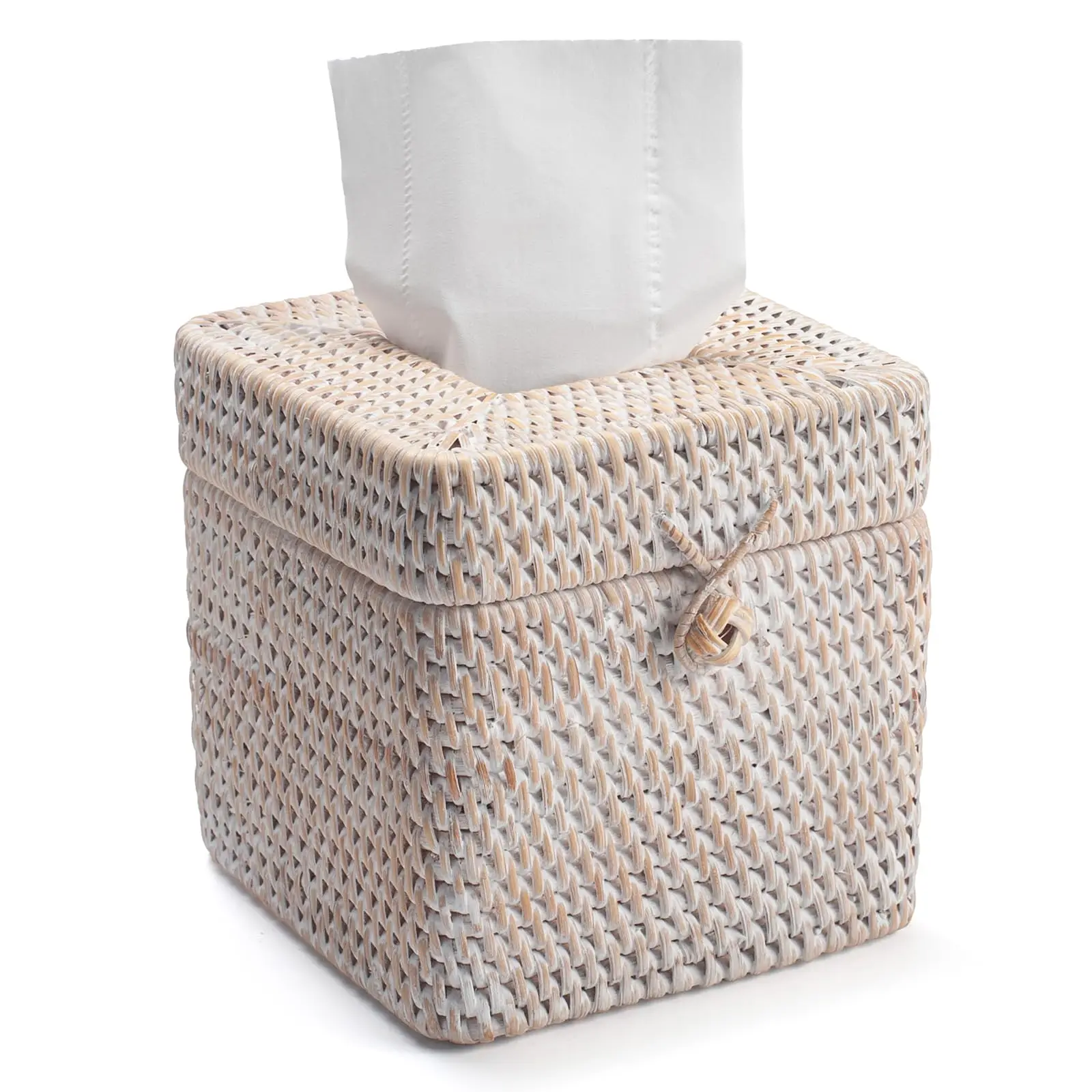 Square Woven Rattan Tissue Box With Lid, Natural Fiber Facial Napkin Holder, 5.7 x 5.7 x 5.5 Inches
Square Woven Rattan Tissue Box With Lid, Natural Fiber Facial Napkin Holder, 5.7 x 5.7 x 5.5 Inches