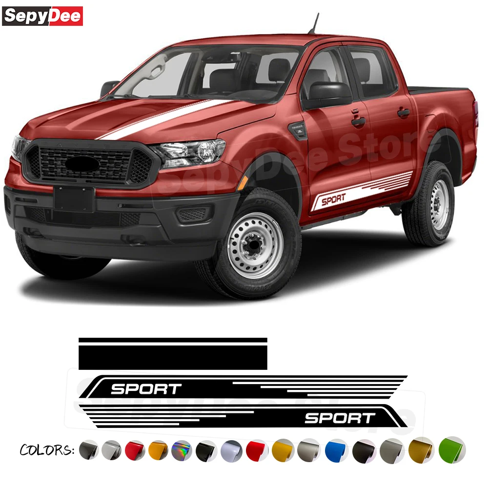 Car Hood Engine Cover Door Side Skirt Stickers for Ford Ranger Auto Body Decor Stripe Kits Vinyl Decals Car Tuning Accessories
Car Hood Engine Cover Door Side Skirt Stickers for Ford Ranger Auto Body Decor Stripe Kits Vinyl Decals Car Tuning Accessories