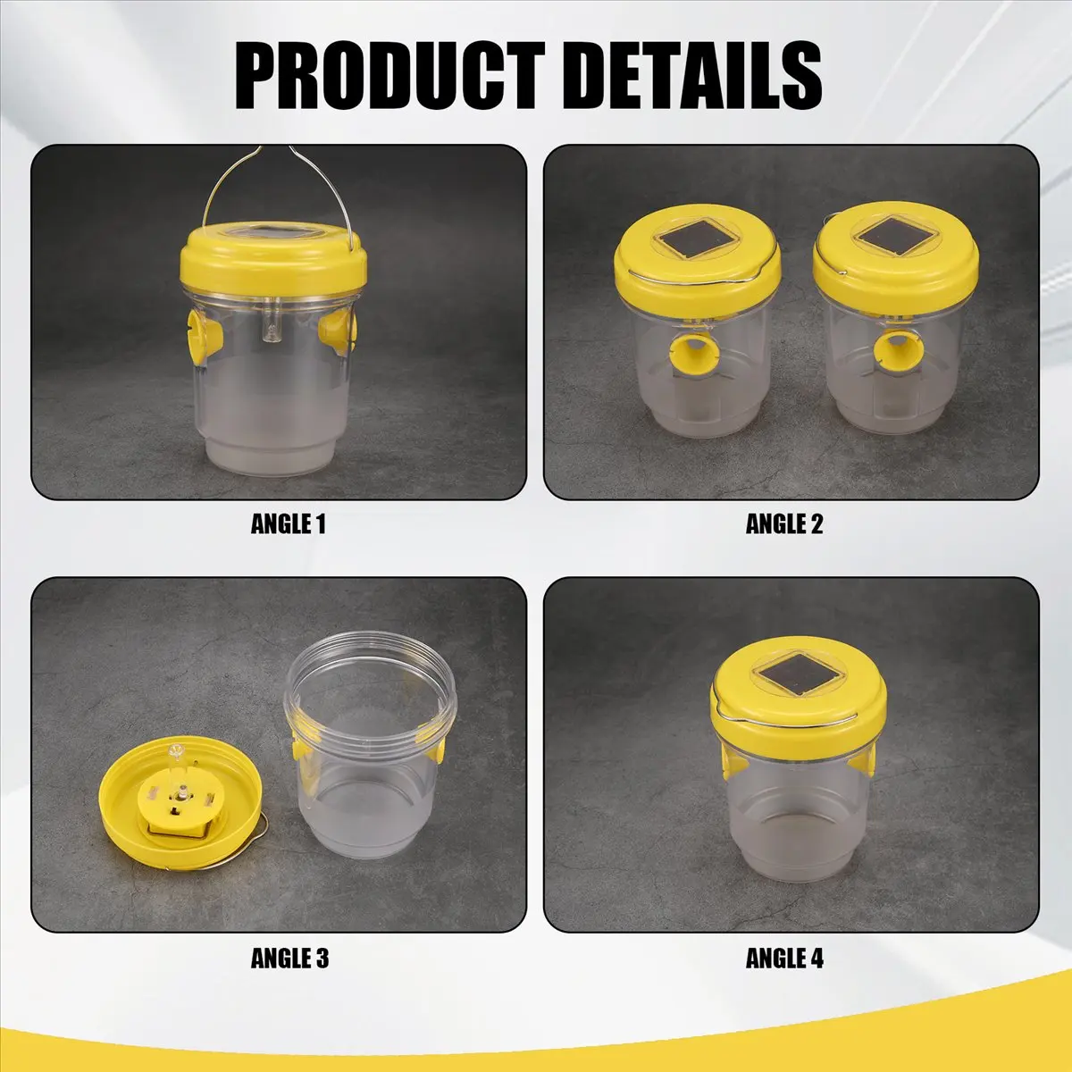 CLOS 2 Pack Solar Wasp Trap Outdoor Hanging,Wasp Cather Hanging with Light for Yellow Jackets,Hornets,Bee,Wasp Traps
CLOS 2 Pack Solar Wasp Trap Outdoor Hanging,Wasp Cather Hanging with Light for Yellow Jackets,Hornets,Bee,Wasp Traps