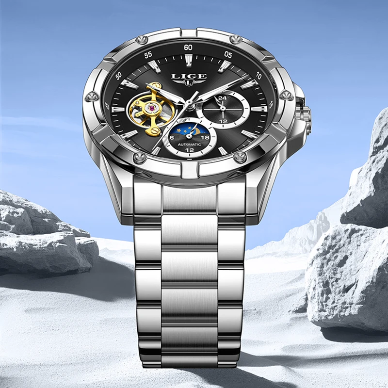 LIGE 2026 New Hollow Mechanical Watch For Men Waterproof Stainless Steel Automatic Men Watch Fashion Luminous Big Dial Watch Men
LIGE 2026 New Hollow Mechanical Watch For Men Waterproof Stainless Steel Automatic Men Watch Fashion Luminous Big Dial Watch Men