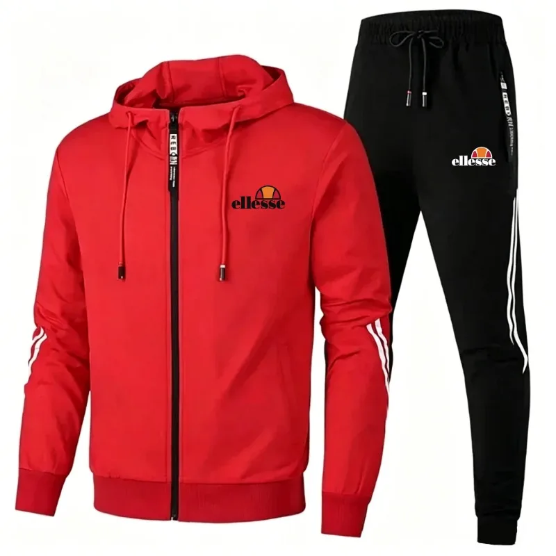 Men's Spring Autumn Hooded Sportswear Set Long Sleeve Trendy Jogging Fitness Running Casual Tracksuits
Men's Spring Autumn Hooded Sportswear Set Long Sleeve Trendy Jogging Fitness Running Casual Tracksuits