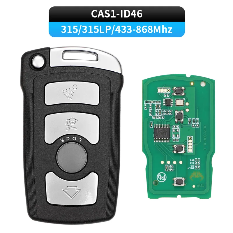 KR55WK49127 4 Buttons Complete Remote Car Key with ID46 Chip For BMW 7 Series E65 E66 E67 E68 CAS1 System 315MHz/433MHz/868MHz
KR55WK49127 4 Buttons Complete Remote Car Key with ID46 Chip For BMW 7 Series E65 E66 E67 E68 CAS1 System 315MHz/433MHz/868MHz