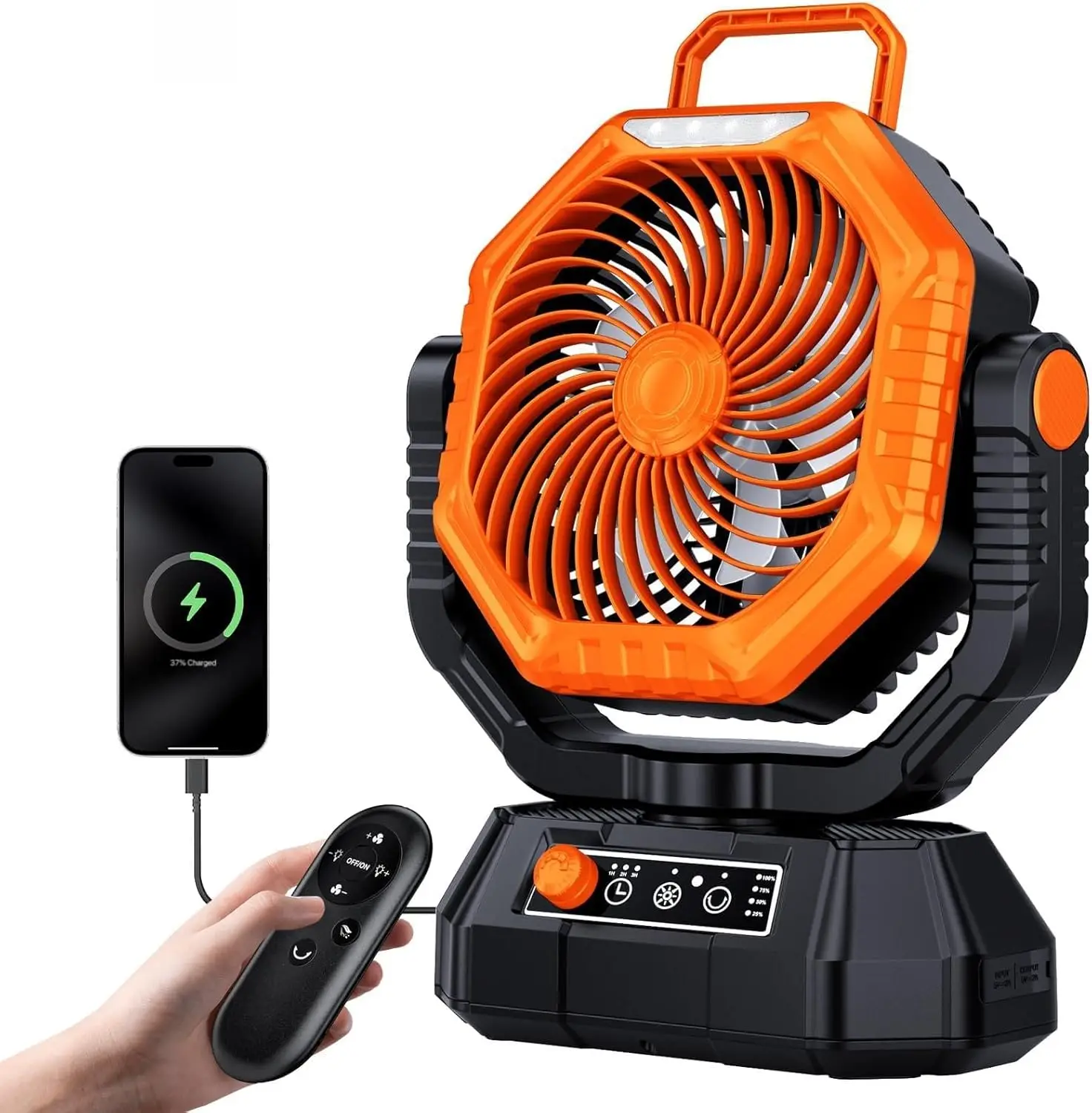 Camping Fan with Light, Battery Powered Hanging Tent Fan, Rechargeable Portable for Camp, Outdoor, Emergencies
Camping Fan with Light, Battery Powered Hanging Tent Fan, Rechargeable Portable for Camp, Outdoor, Emergencies