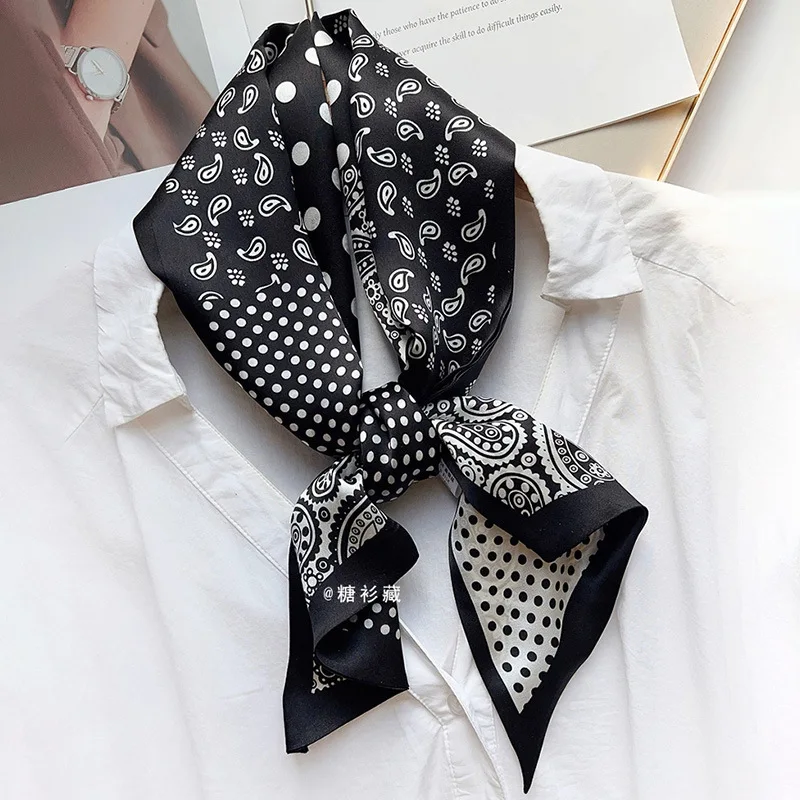 100% Mulberry Silk Women Black White Paisley Polka Dot Satin Scarf Square Neckerchief Headband Bag Accessory All Season
100% Mulberry Silk Women Black White Paisley Polka Dot Satin Scarf Square Neckerchief Headband Bag Accessory All Season