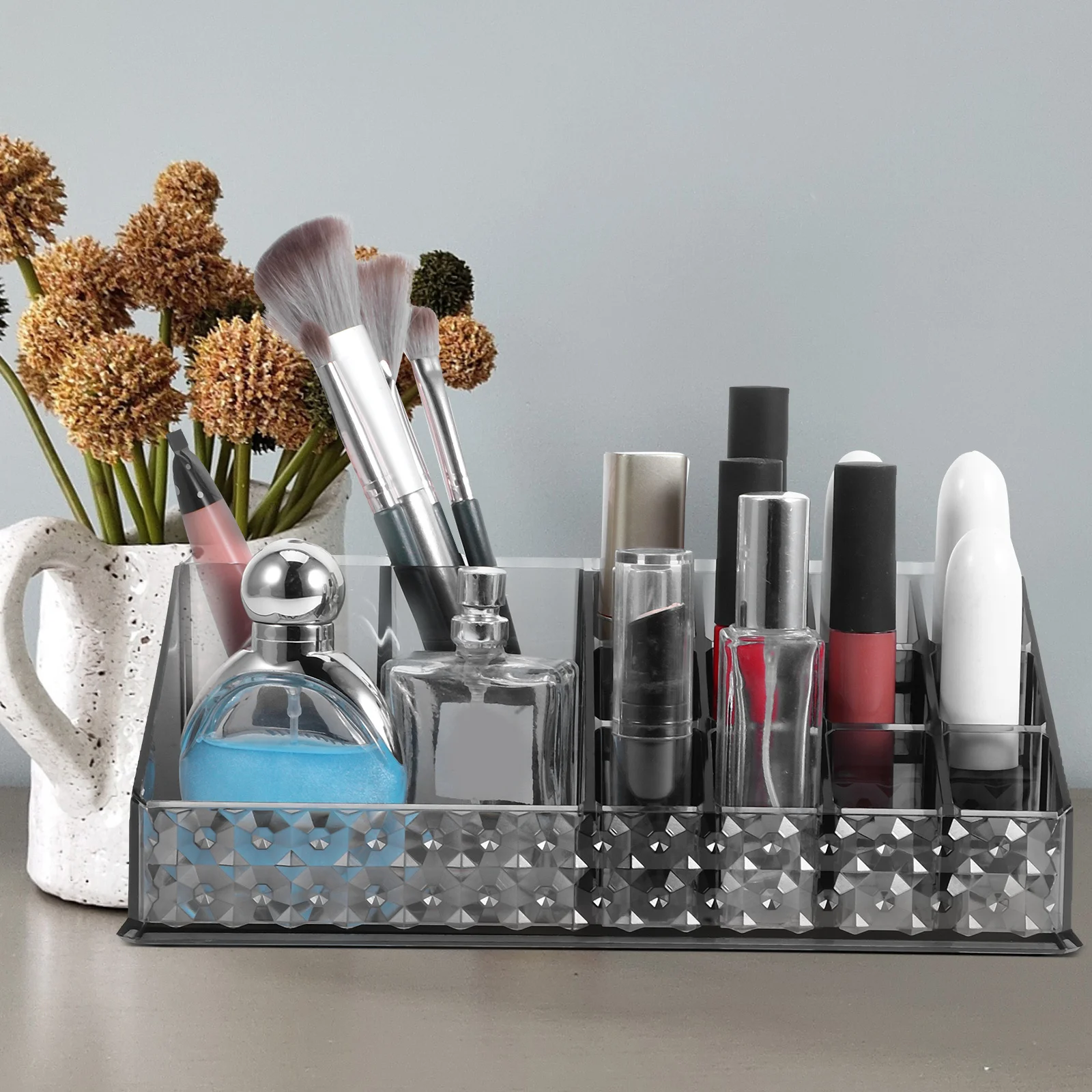 Acrylic Makeup Organizer Box Transparent Texture Cotton Pads Storage Bin Vanity Countertop Holder Divided
Acrylic Makeup Organizer Box Transparent Texture Cotton Pads Storage Bin Vanity Countertop Holder Divided