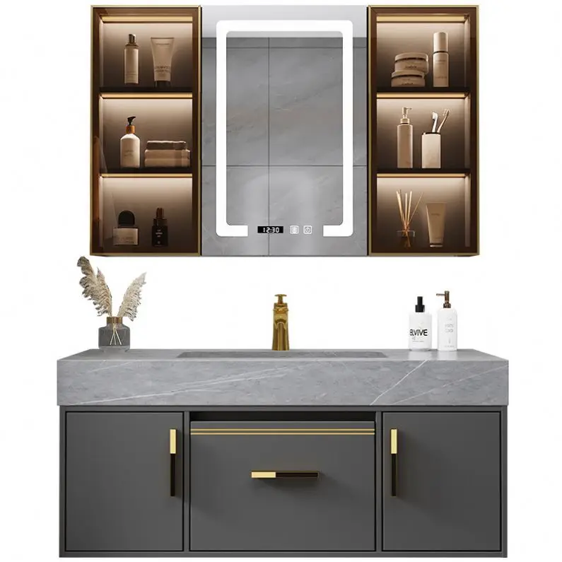 Customizable Bathroom Cabinet Vanity Table with LED Mirror Washbasin
Customizable Bathroom Cabinet Vanity Table with LED Mirror Washbasin
