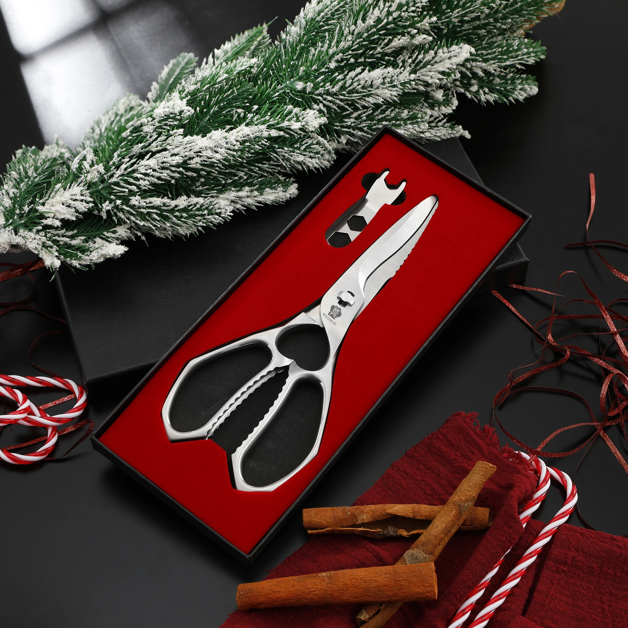WILDMOK 5CR15MOV Steel Profession Stainless Seel Poultry Shears Meat Fish Vegetables Multifunctional Kitchen Scissors
WILDMOK 5CR15MOV Steel Profession Stainless Seel Poultry Shears Meat Fish Vegetables Multifunctional Kitchen Scissors