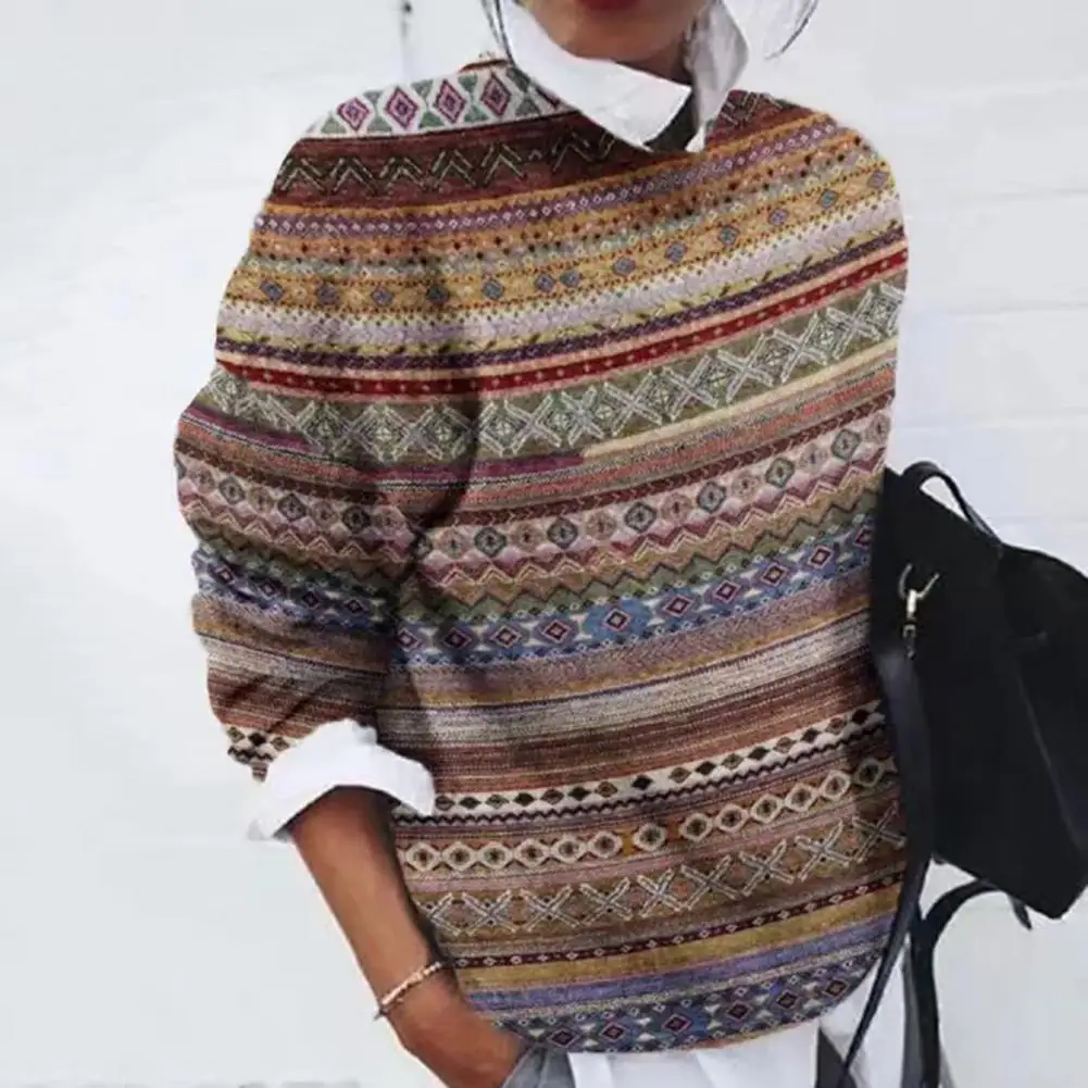 Retro Printed Sweatshirt Vintage Print Ladies Sweatshirt Soft Breathable Pullover for Fall Spring Loose Fit Blouse Top
Retro Printed Sweatshirt Vintage Print Ladies Sweatshirt Soft Breathable Pullover for Fall Spring Loose Fit Blouse Top