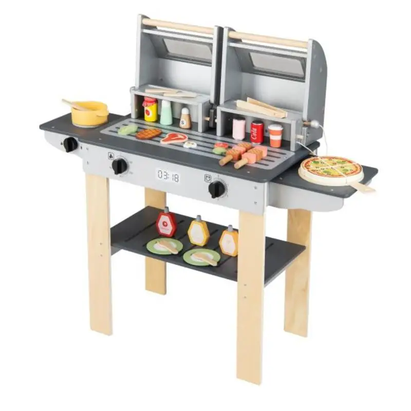 Wooden Kids Barbecue Grill Playset Kids Toy Grill with Abundant Grilling Tools and Play Foods
Wooden Kids Barbecue Grill Playset Kids Toy Grill with Abundant Grilling Tools and Play Foods