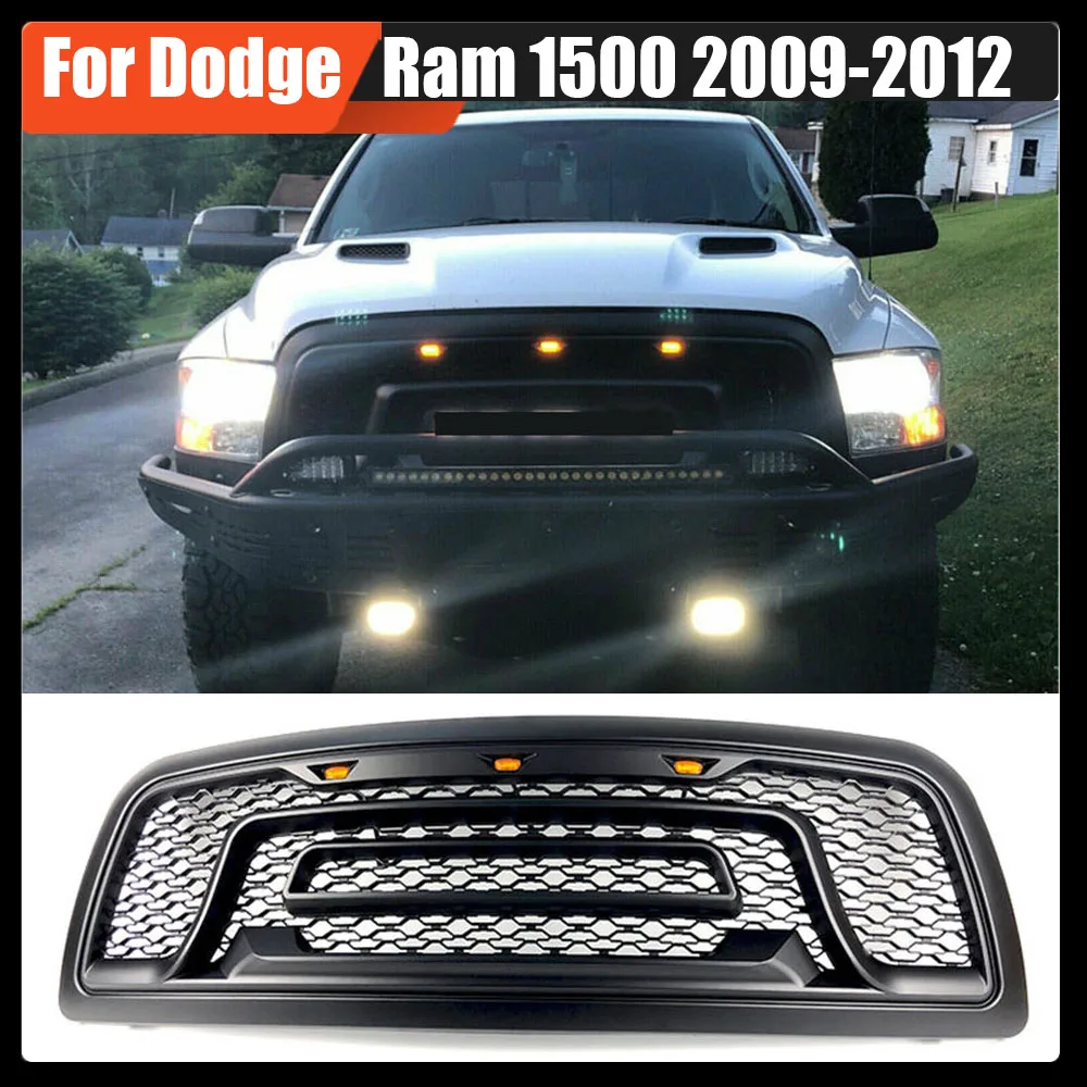 For Dodge Ram 1500 2009-2012 Car Accessories Front Grills ABS Upper Front Racing Mesh Grilles With LED Lights Pickup Auto Parts
For Dodge Ram 1500 2009-2012 Car Accessories Front Grills ABS Upper Front Racing Mesh Grilles With LED Lights Pickup Auto Parts