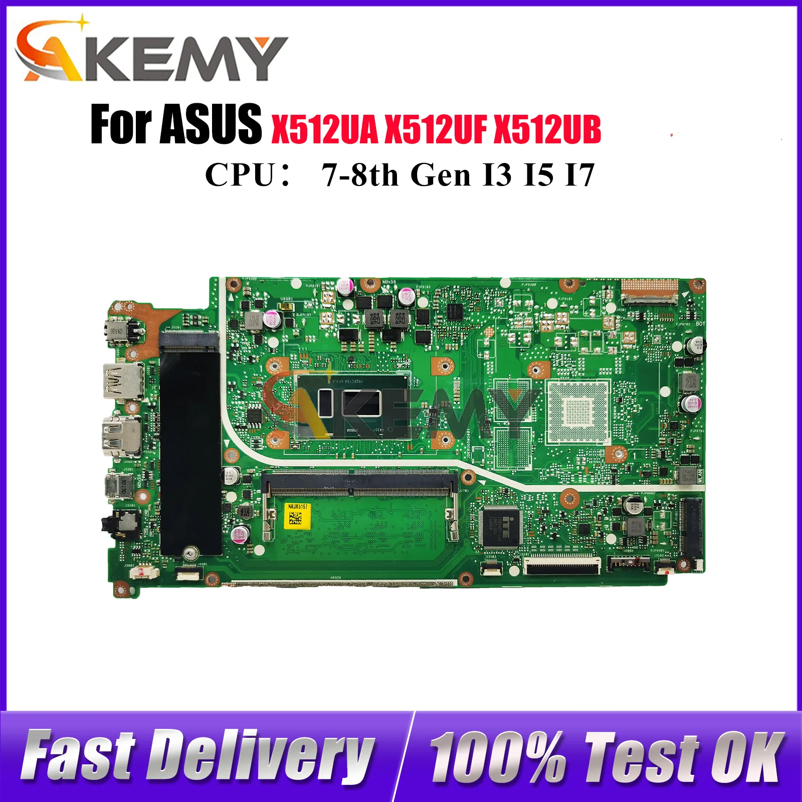 X512UA Материнская плата для ноутбука ASUS VivoBook A512U X512UA F512U X512U X512UB V5000UA X512UF Y5100U Материнская плата с процессором I3 I5 I7 stk
X512UA Материнская плата для ноутбука ASUS VivoBook A512U X512UA F512U X512U X512UB V5000UA X512UF Y5100U Материнская плата с процессором I3 I5 I7 stk