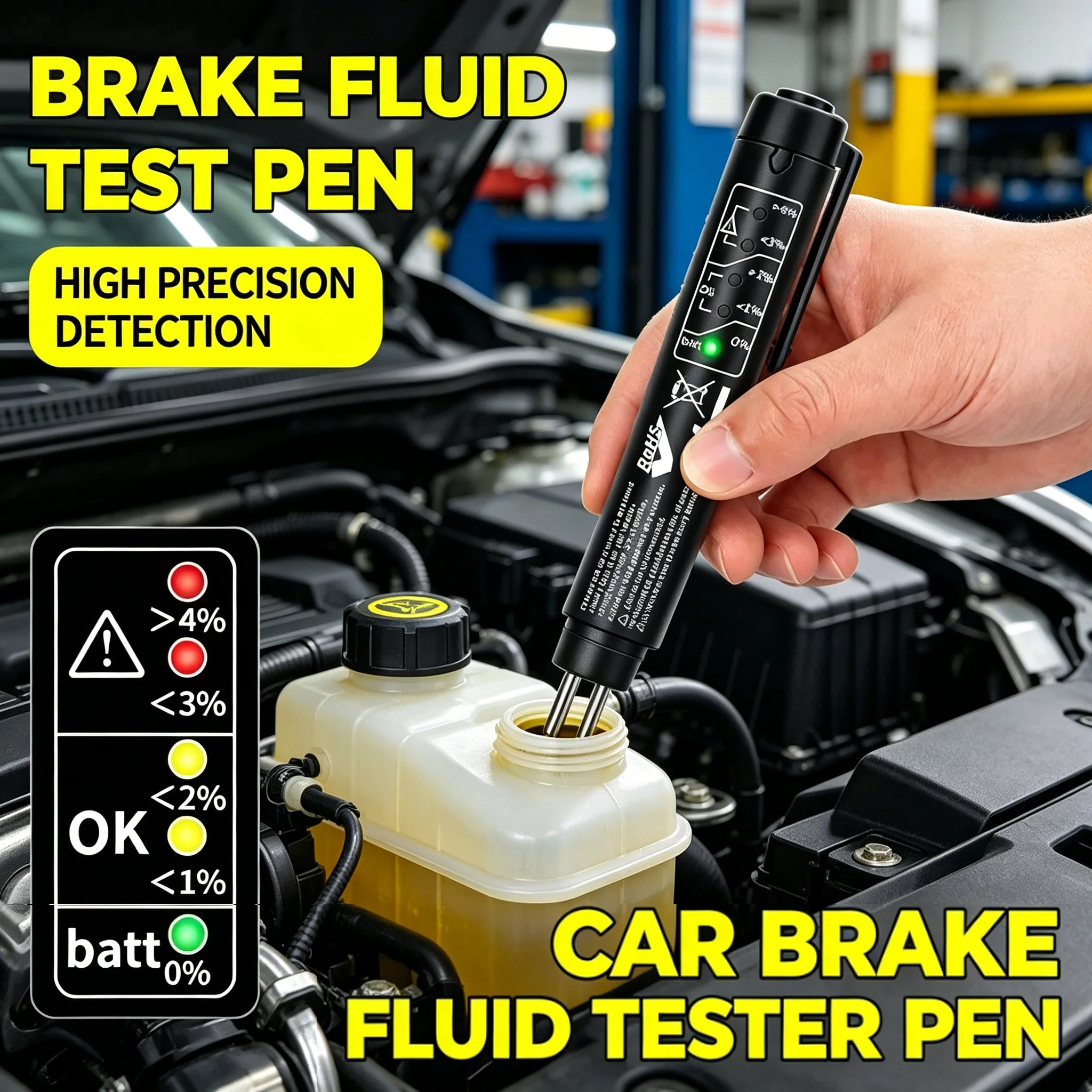 5 LED Car Brake Fluid Liquid Tester Pen With Car Auto Vehicle Tools Diagnostic Tools Mini Brake Fluid Tester Car Diagnostic Tool
5 LED Car Brake Fluid Liquid Tester Pen With Car Auto Vehicle Tools Diagnostic Tools Mini Brake Fluid Tester Car Diagnostic Tool