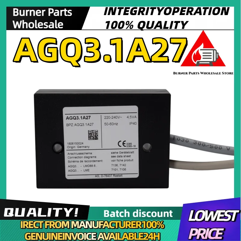 AGQ3.1A27 Flame Transfer Connection Module Burner Flame Amplifier Boiler Flame Converter Replacement Parts 24h Fast Shipping
AGQ3.1A27 Flame Transfer Connection Module Burner Flame Amplifier Boiler Flame Converter Replacement Parts 24h Fast Shipping