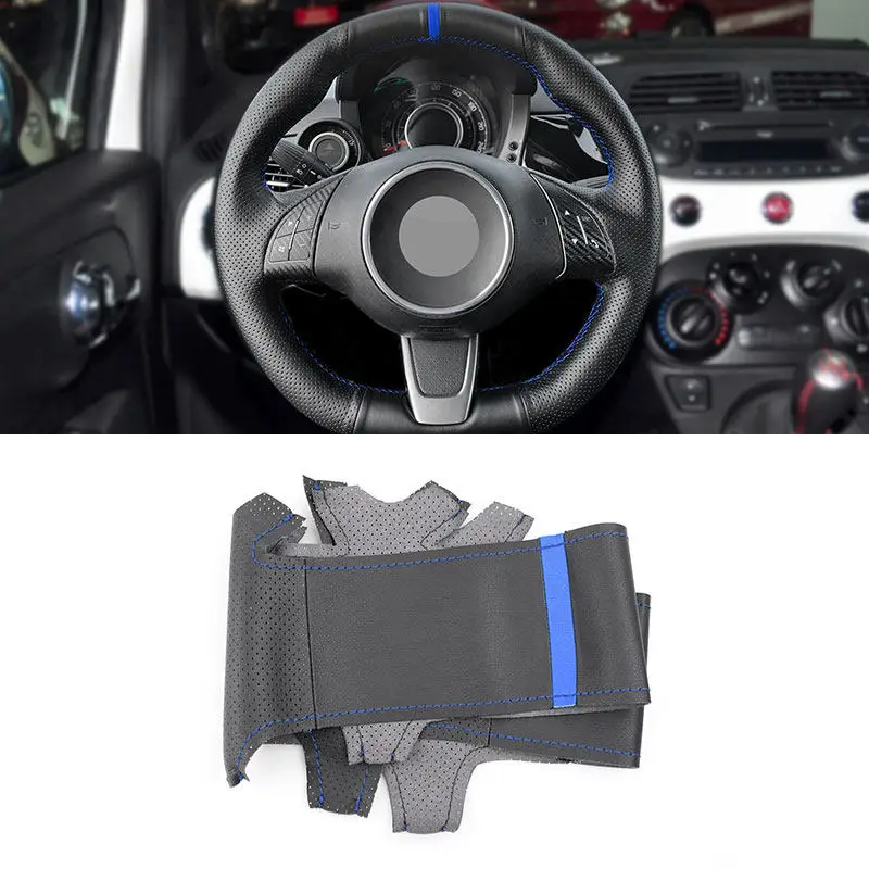 Для Fiat 500 500C 2013-2015 Abarth 500 500C 595 595C 2009-2016 кожаный чехол на руль автомобиля с ручной строчкой синяя линия синяя полоса
Для Fiat 500 500C 2013-2015 Abarth 500 500C 595 595C 2009-2016 кожаный чехол на руль автомобиля с ручной строчкой синяя линия синяя полоса