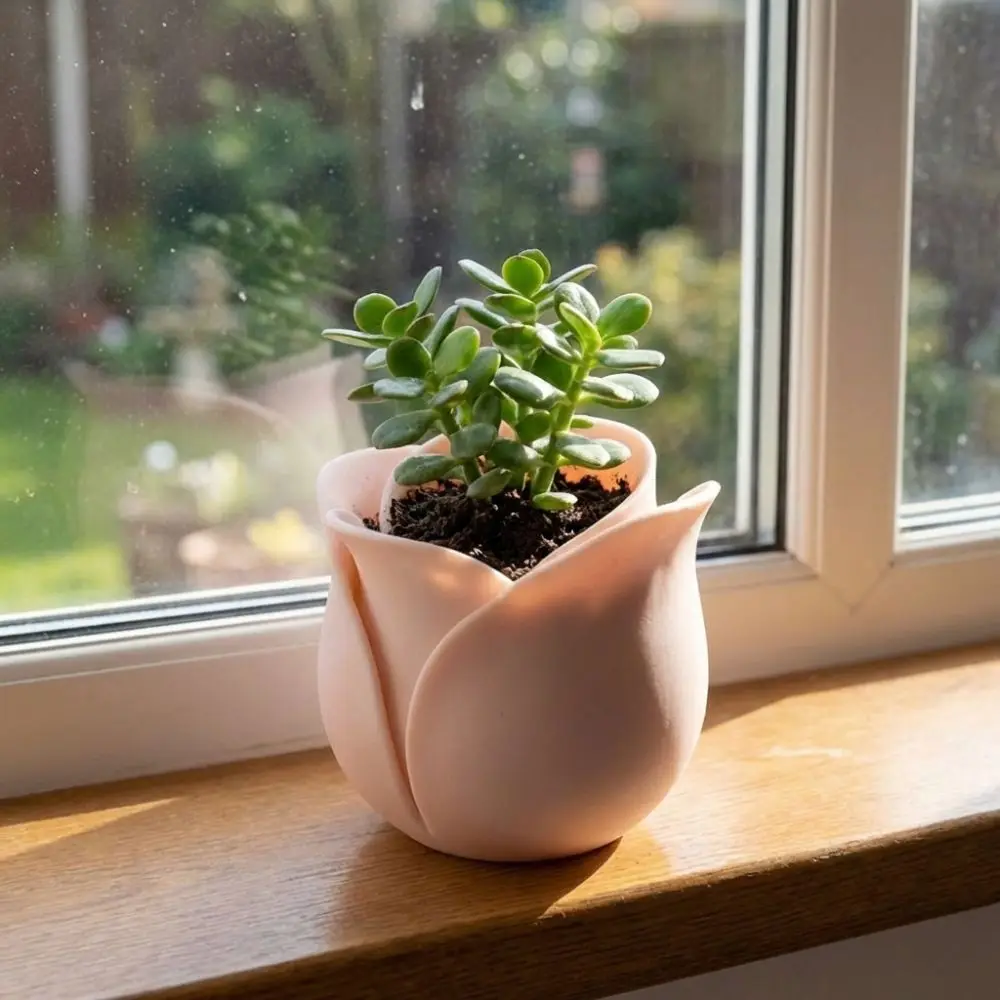 Modern Plastic Mini Rose Shape Pots Unique Decorative 3D Printed Plant Pot Cute Flowerpots Office
Modern Plastic Mini Rose Shape Pots Unique Decorative 3D Printed Plant Pot Cute Flowerpots Office