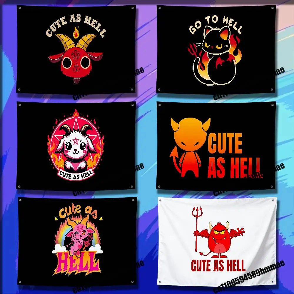 For Cat Cute as Hell Flag 50*70cm 60*90cm 80*120cm 100*150cm 150*200cm Camp Wall Banner Tapestry Cover
For Cat Cute as Hell Flag 50*70cm 60*90cm 80*120cm 100*150cm 150*200cm Camp Wall Banner Tapestry Cover