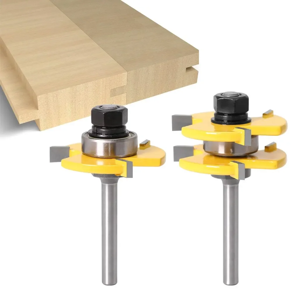2PCS Woodworking Milling Cutter 3 Teeth T Shaped Tenon Square Tooth Floor Splicing Knife Carving Knives
2PCS Woodworking Milling Cutter 3 Teeth T Shaped Tenon Square Tooth Floor Splicing Knife Carving Knives
