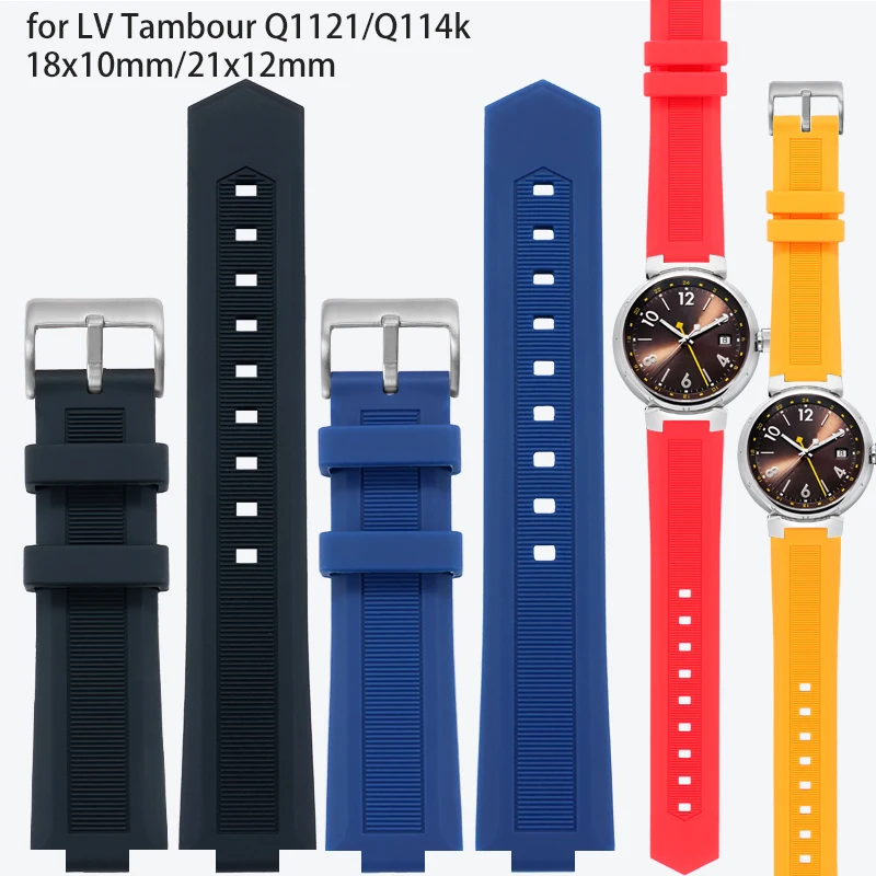 Convex silicone strap for L-ouis Vuitton LV Tambour Series Q1121 Q114k Dedicated band Men Women Watch Strap 18x10mm 21x12mm
Convex silicone strap for L-ouis Vuitton LV Tambour Series Q1121 Q114k Dedicated band Men Women Watch Strap 18x10mm 21x12mm