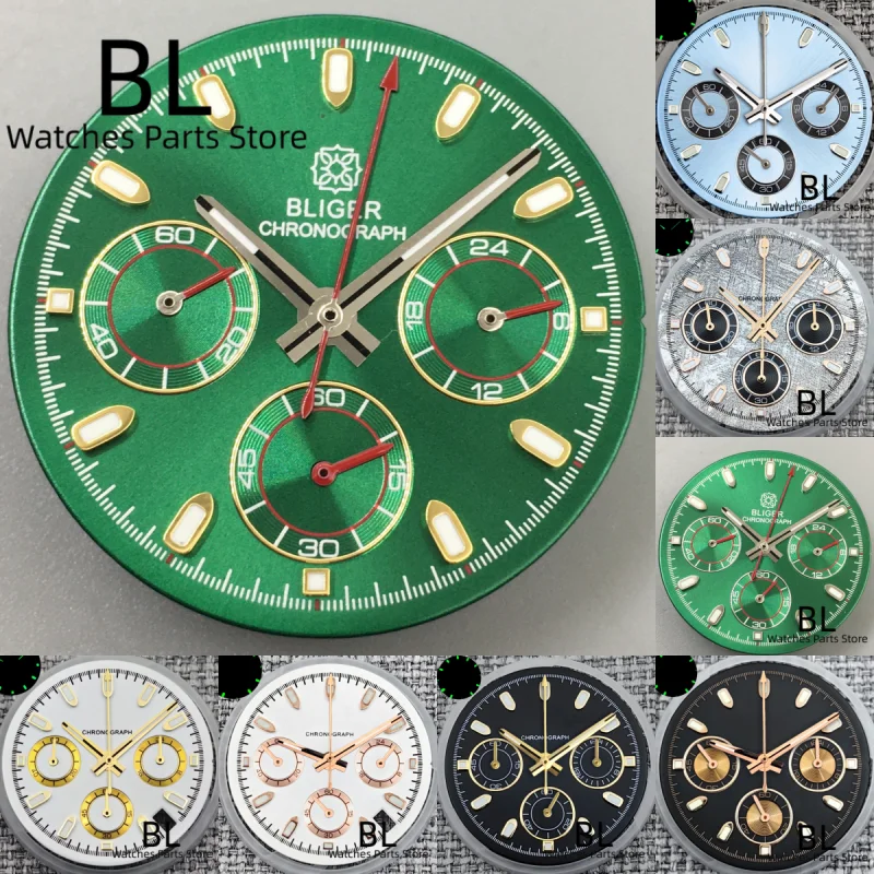 BLIGER 30MM Black Green Ice Blue VK63 Watch Dial Hand Set Silver Rose Gold Index Fit VK63 Quartz Movement Men's Watch Accessory
BLIGER 30MM Black Green Ice Blue VK63 Watch Dial Hand Set Silver Rose Gold Index Fit VK63 Quartz Movement Men's Watch Accessory