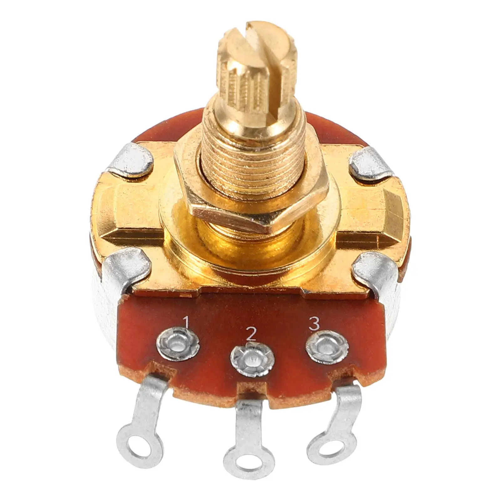 Copper Shaft Audio Taper Potentiometer for Electric Guitar Bass Volume Tone Control Robust Construction Smooth Rotation Guitar
