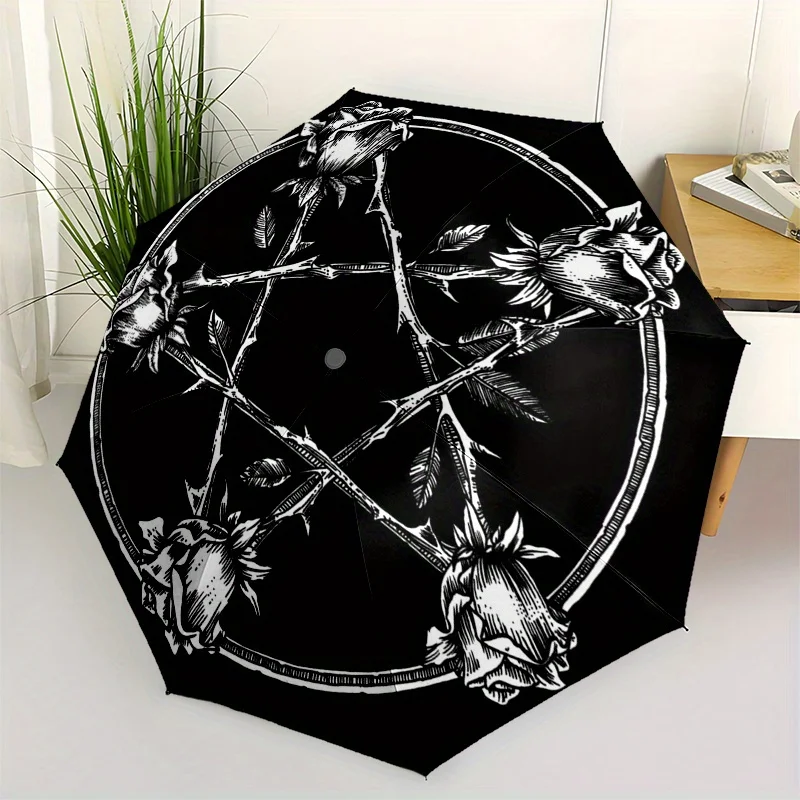 Футболка с цветочным узором и символом пентаграммы - уникальный дизайн с элементами татуировки. Зонт - милый зонт с красивым дизайном, портативный, компактный, складной в 3 сложения.
Футболка с цветочным узором и символом пентаграммы - уникальный дизайн с элементами татуировки. Зонт - милый зонт с красивым дизайном, портативный, компактный, складной в 3 сложения.