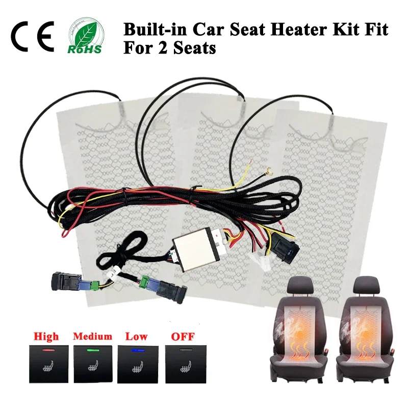 New Car Seat Heater Kit Fit 2 Seats 27W Heating Pads 3-Levels Dual Control Switch For Toyota Camry Corolla RAV4 LEVIN Highlander
New Car Seat Heater Kit Fit 2 Seats 27W Heating Pads 3-Levels Dual Control Switch For Toyota Camry Corolla RAV4 LEVIN Highlander