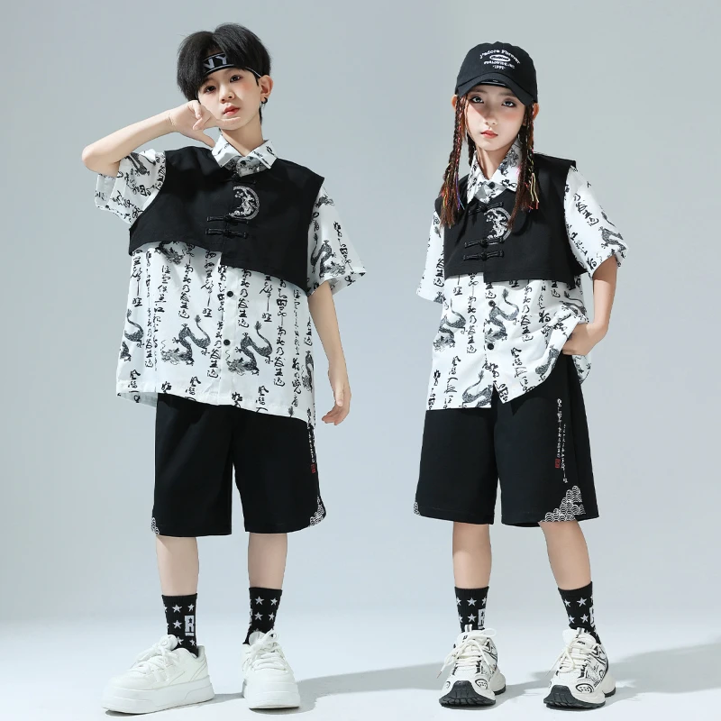 New Street Dance Wear Cool Hip Hop Performance Dance Clothing Boys Girls Black Shirt Jazz Dance Costumes Stage Show Kpop Outfit
New Street Dance Wear Cool Hip Hop Performance Dance Clothing Boys Girls Black Shirt Jazz Dance Costumes Stage Show Kpop Outfit