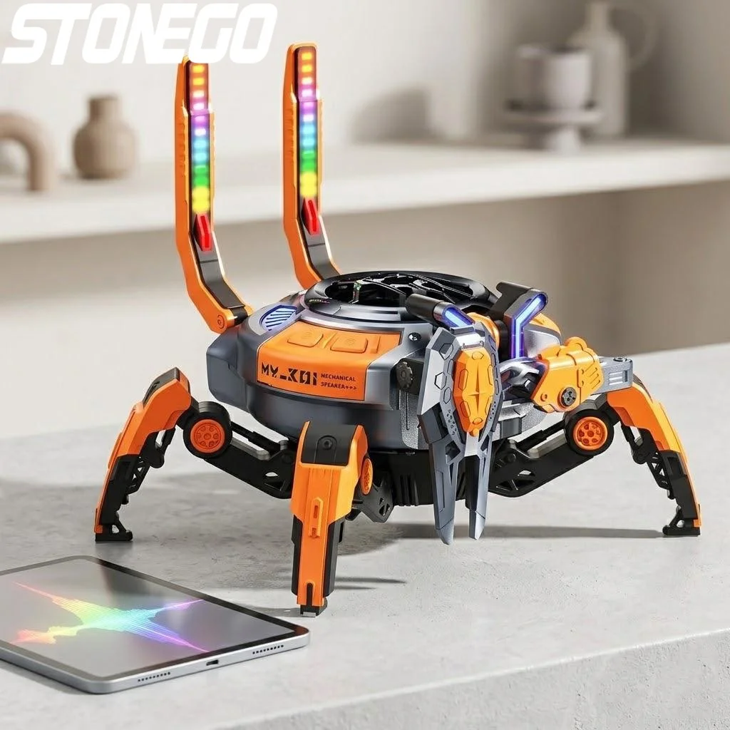 Portable 10W Stereo Bluetooth 5.0 Mechanical Crab Speaker with Multicolor LED Lights and TWS Function for Outdoor Home Party Use
Portable 10W Stereo Bluetooth 5.0 Mechanical Crab Speaker with Multicolor LED Lights and TWS Function for Outdoor Home Party Use