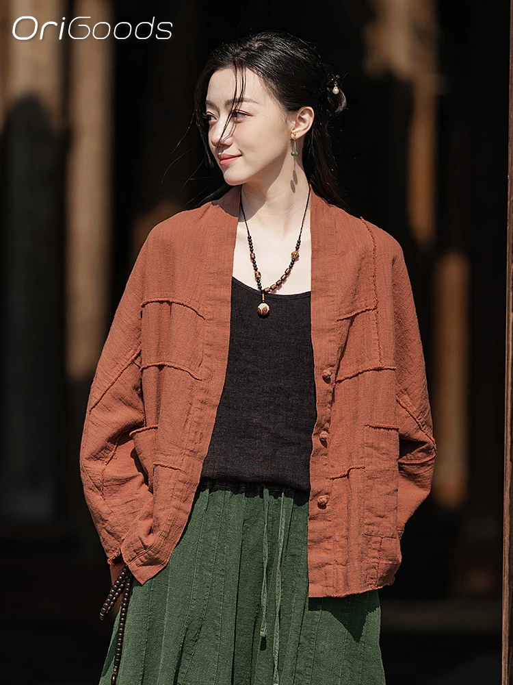 OriGoods 2025 New Oversized Long Sleeve Shirt Women Ramie Cotton Batwing Sleeve Spring Shirts Top Zen Chinese Style Clothes C097
OriGoods 2025 New Oversized Long Sleeve Shirt Women Ramie Cotton Batwing Sleeve Spring Shirts Top Zen Chinese Style Clothes C097