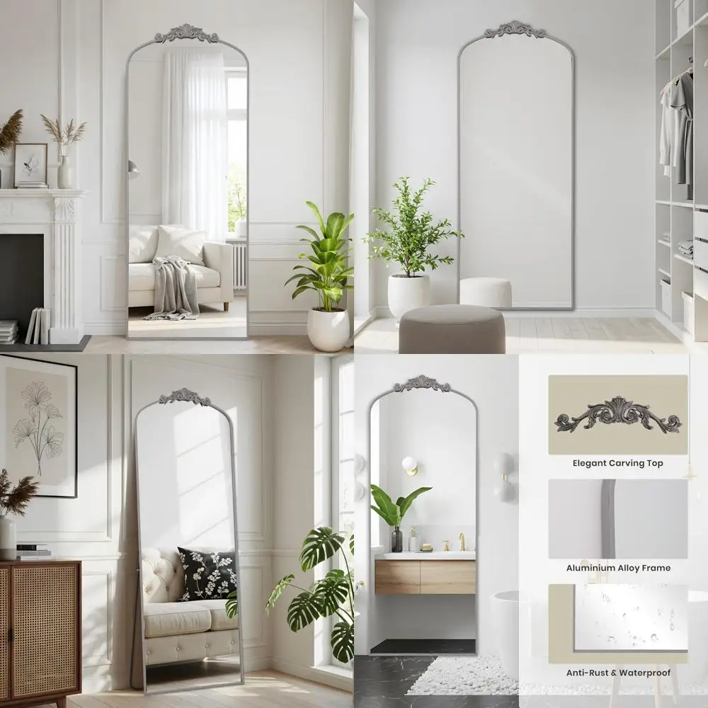 Vintage Ornate Carved Full-Length Freestanding Floor Mirror, 64x21, Wall-Mounted or Hanging, Large Body Mirror with Antique Styl
Vintage Ornate Carved Full-Length Freestanding Floor Mirror, 64x21, Wall-Mounted or Hanging, Large Body Mirror with Antique Styl