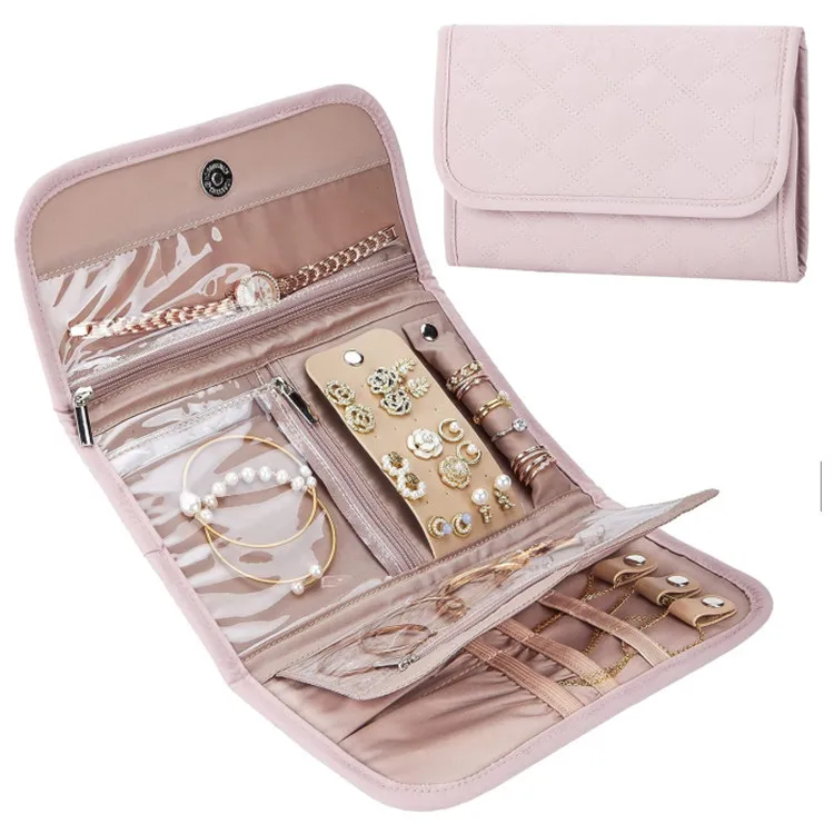 Spot imitation leather velvet jewelry storage roll, travel folding portable jewelry bag, earrings, earrings, jewelry storage bag
Spot imitation leather velvet jewelry storage roll, travel folding portable jewelry bag, earrings, earrings, jewelry storage bag