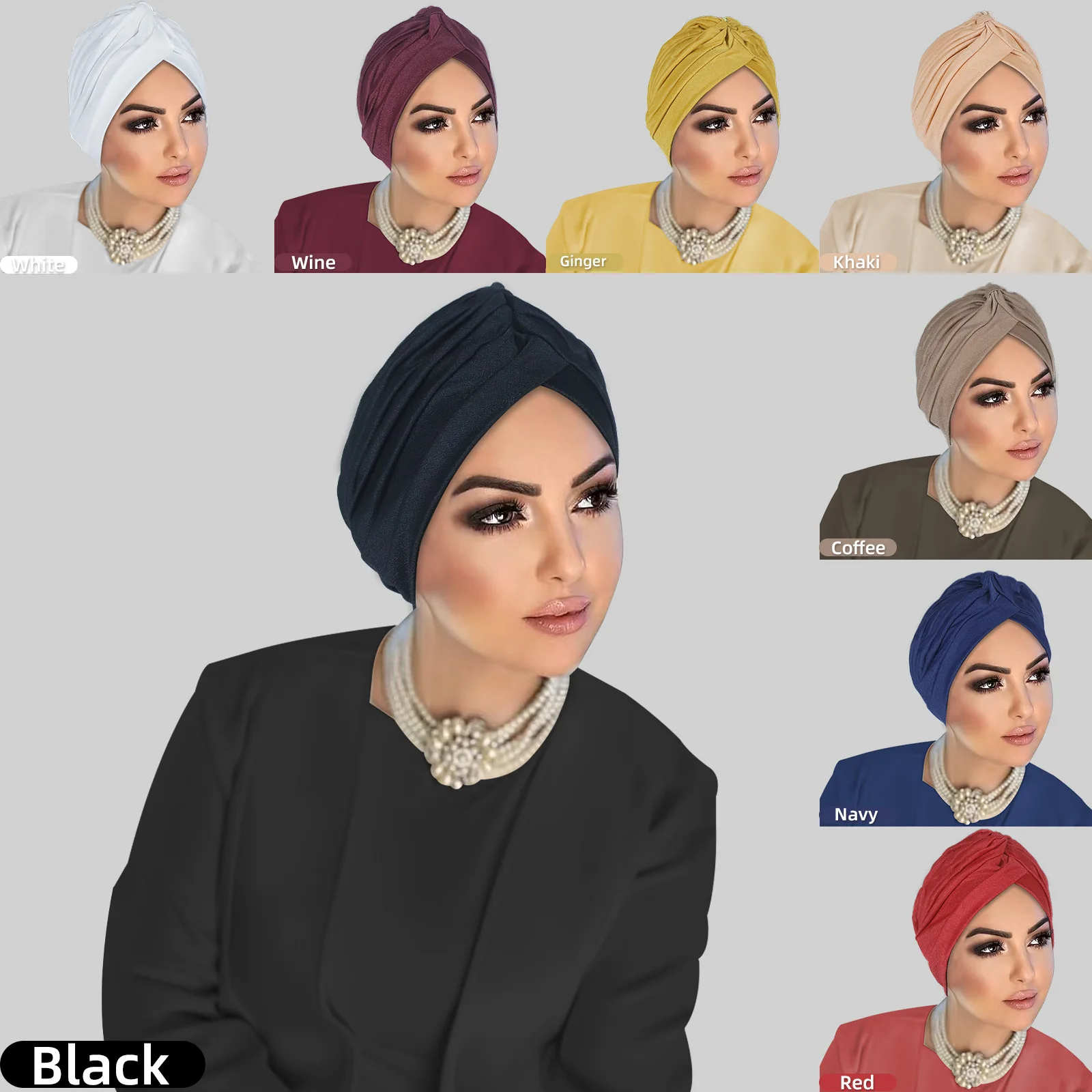 8pcs /lot Stretch Turbans Cap Head Beanie Cover Twisted Pleated Headwrap Assorted Colors Hair Cover Beanie Hats for Women Muslim
8pcs /lot Stretch Turbans Cap Head Beanie Cover Twisted Pleated Headwrap Assorted Colors Hair Cover Beanie Hats for Women Muslim