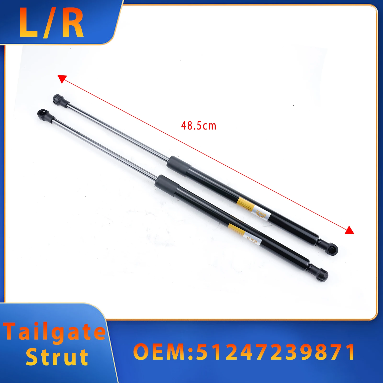 2PCS Tailgate Gas Spring Strut For BMW 116d 116i 118i 120i 125i M135i M140i 2010-2019 1.5T 1.6T 2.0T 3.0T 51247239871
2PCS Tailgate Gas Spring Strut For BMW 116d 116i 118i 120i 125i M135i M140i 2010-2019 1.5T 1.6T 2.0T 3.0T 51247239871