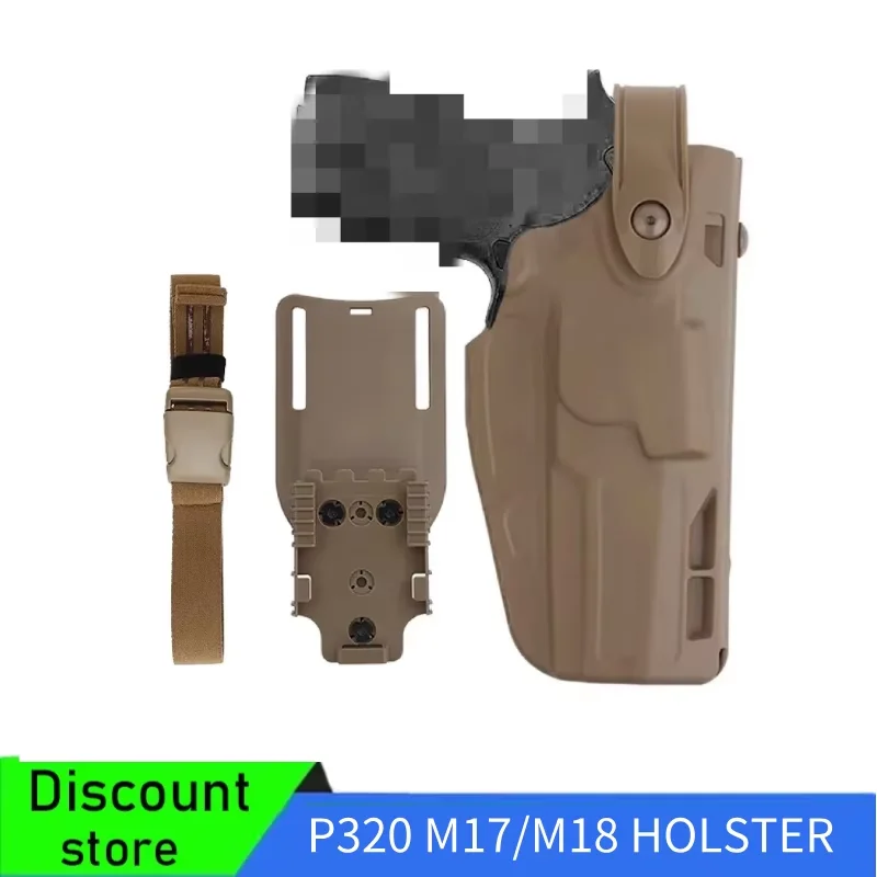 M17/M18 P320 Pistol Holster with QLS Quick Release System, Thigh Adapter, Pistol Protective Cover
M17/M18 P320 Pistol Holster with QLS Quick Release System, Thigh Adapter, Pistol Protective Cover