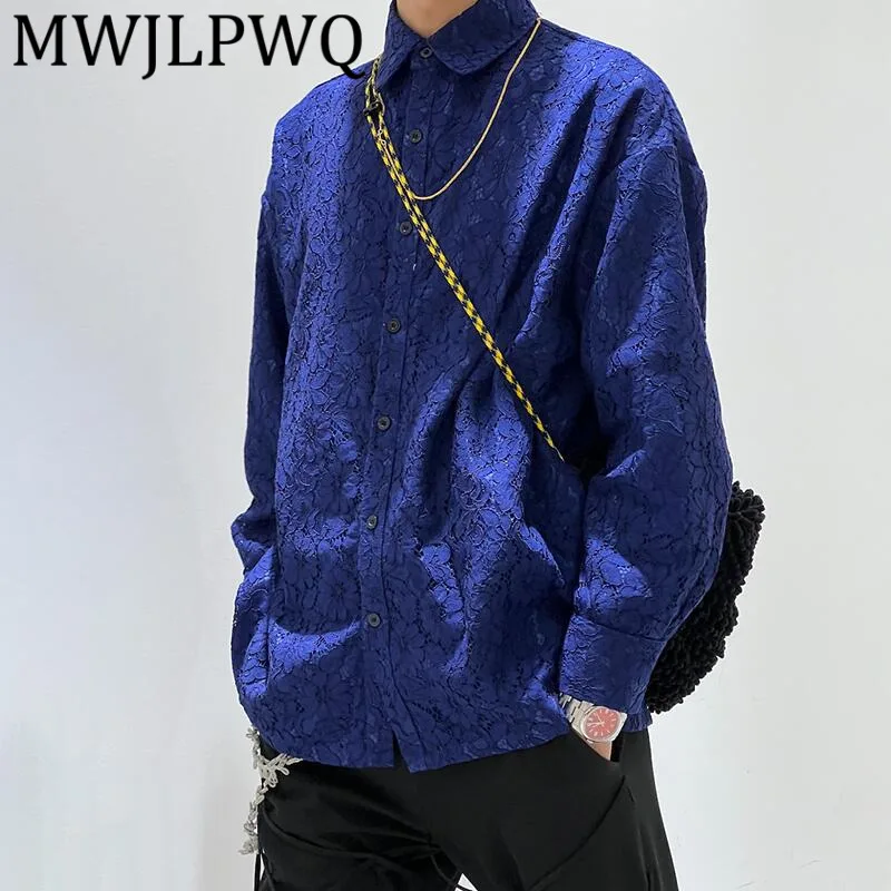 MWJLPWQ Niche Design Sense Lace Violet Through Thin Shirt Men's High Street Loose Base Stylish Long Sleeve Casual Top Tide 12244
MWJLPWQ Niche Design Sense Lace Violet Through Thin Shirt Men's High Street Loose Base Stylish Long Sleeve Casual Top Tide 12244