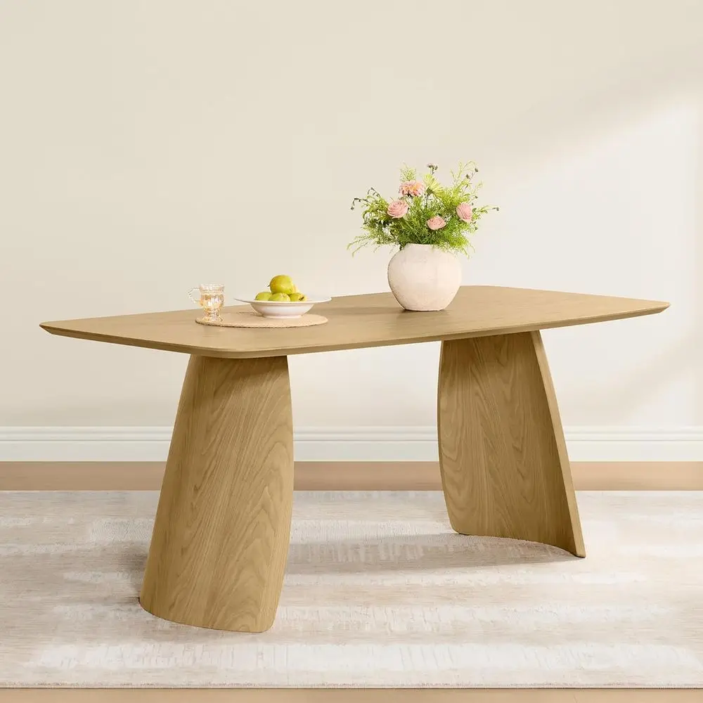 71 Inch Solid Rubberwood Dining Table with Bentwood Legs and Oak Veneer Finish
71 Inch Solid Rubberwood Dining Table with Bentwood Legs and Oak Veneer Finish