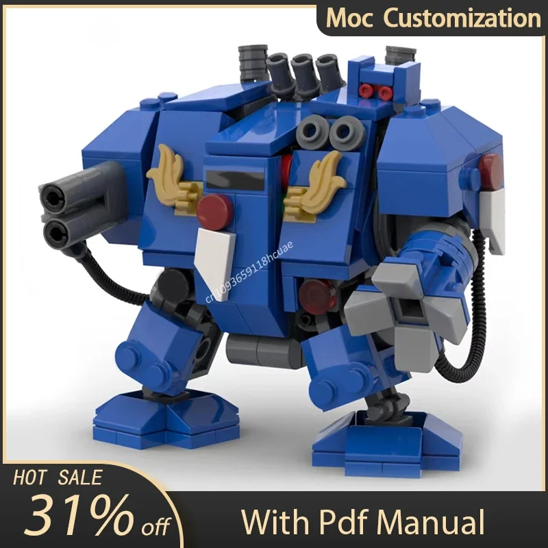MOC Warhammers 40K Dreadnought Battle Robot Строительные блоки Модель Военная игра Высокотехнологичные Mecha Warrior Кирпичи Сборка Игрушки Подарки
MOC Warhammers 40K Dreadnought Battle Robot Строительные блоки Модель Военная игра Высокотехнологичные Mecha Warrior Кирпичи Сборка Игрушки Подарки