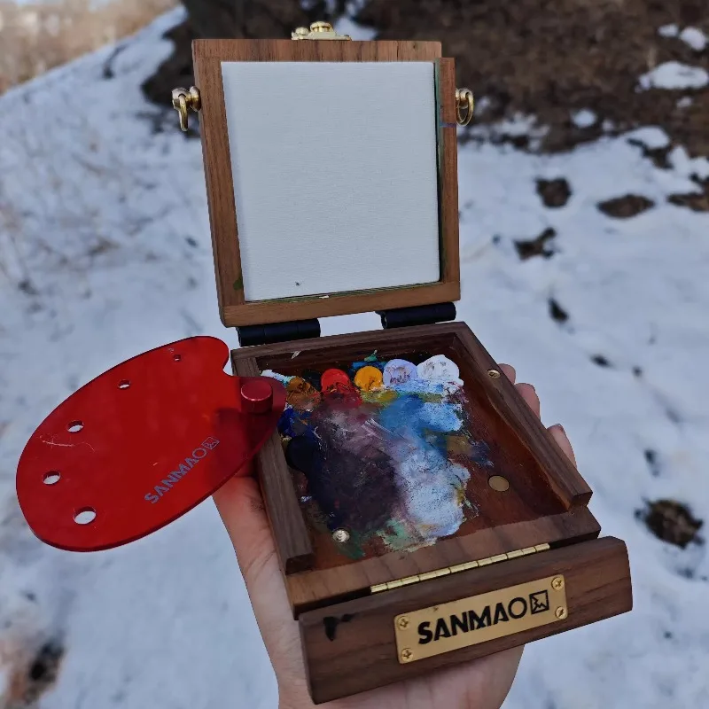 Small Square Mini Double Frame Handmade Oil Painting Box Art Supplies Outdoor Sketching Painting Creation Watercolor Palette Box
Small Square Mini Double Frame Handmade Oil Painting Box Art Supplies Outdoor Sketching Painting Creation Watercolor Palette Box