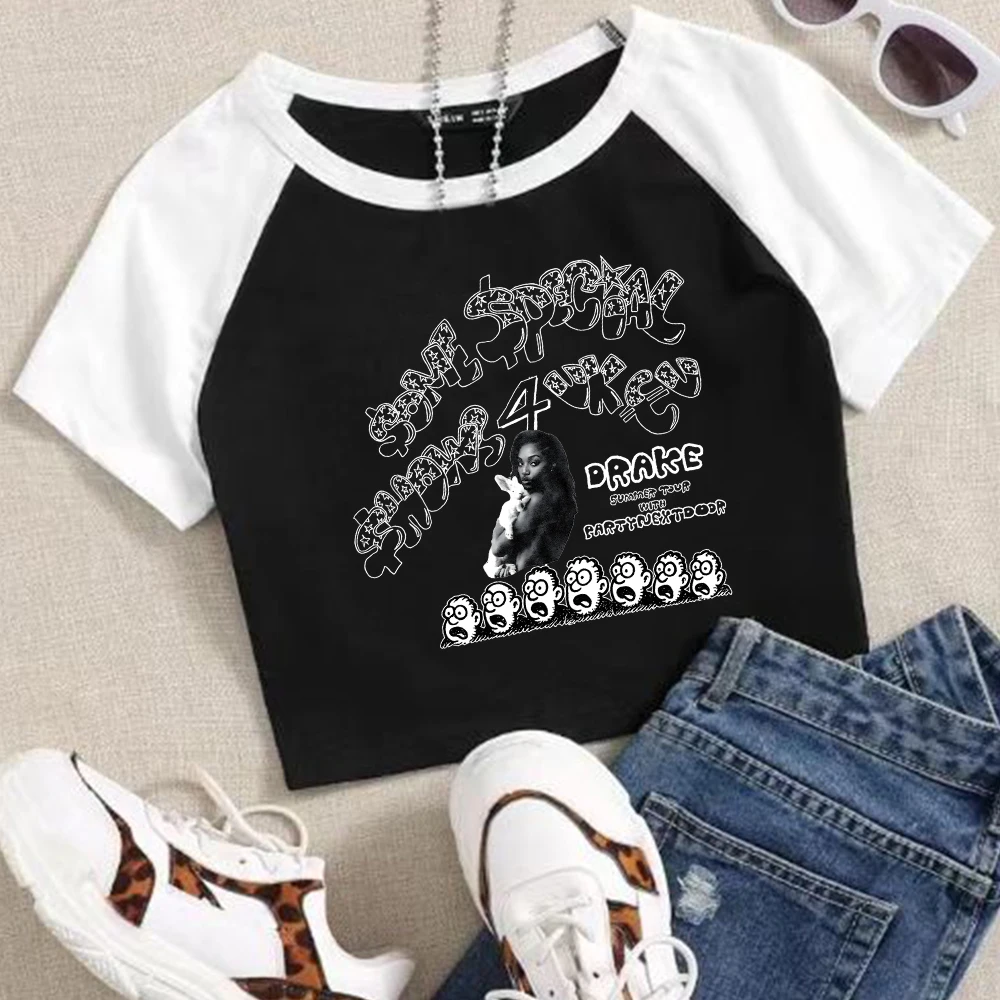 Укороченные топы Drake-Music Tour 2025, футболка для девочек, модная женская футболка с круглым вырезом и короткими рукавами, подарочная футболка для фанатов
Укороченные топы Drake-Music Tour 2025, футболка для девочек, модная женская футболка с круглым вырезом и короткими рукавами, подарочная футболка для фанатов