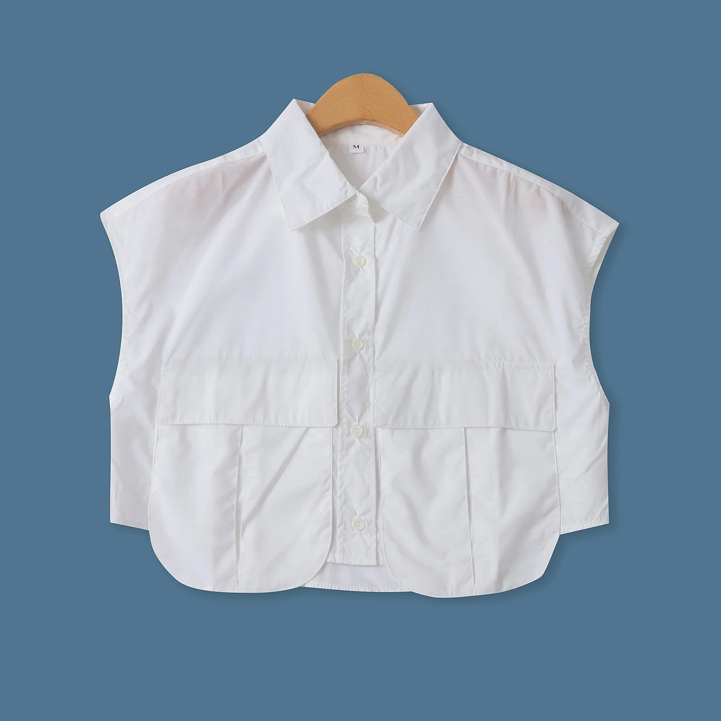 Summer New Women's Fashionable Collared Single Row Multi-Buckled Sleeveless Work Shirt Versatile Wind Shirt 20302
Summer New Women's Fashionable Collared Single Row Multi-Buckled Sleeveless Work Shirt Versatile Wind Shirt 20302