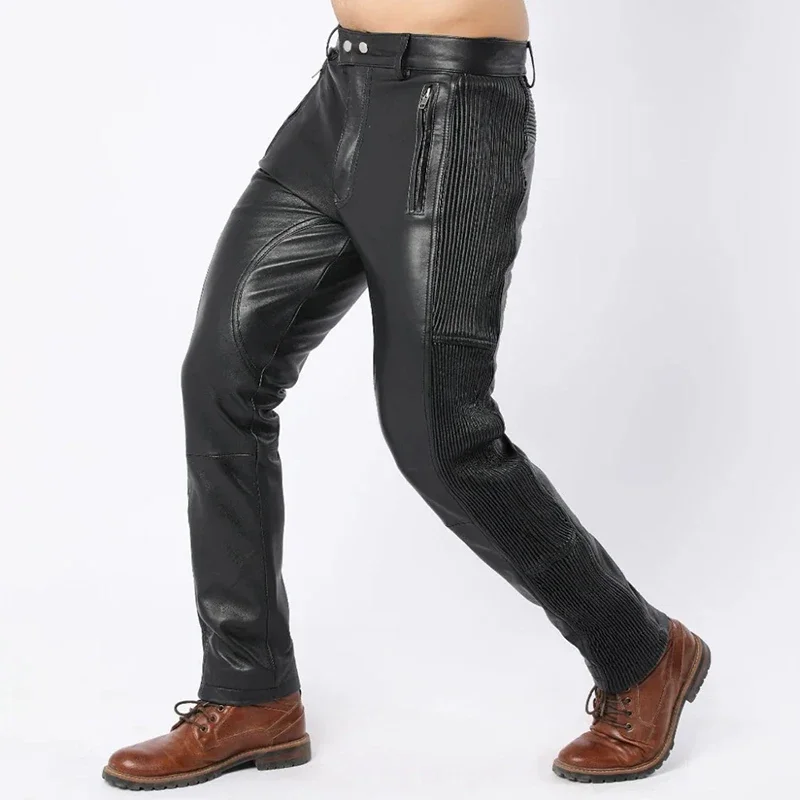 Black Matte Faux Leather Men Vintage Slim Pencil Pants Male PU Motorcycle Pants Style Trousers With Pockets New Casual Custom
Black Matte Faux Leather Men Vintage Slim Pencil Pants Male PU Motorcycle Pants Style Trousers With Pockets New Casual Custom