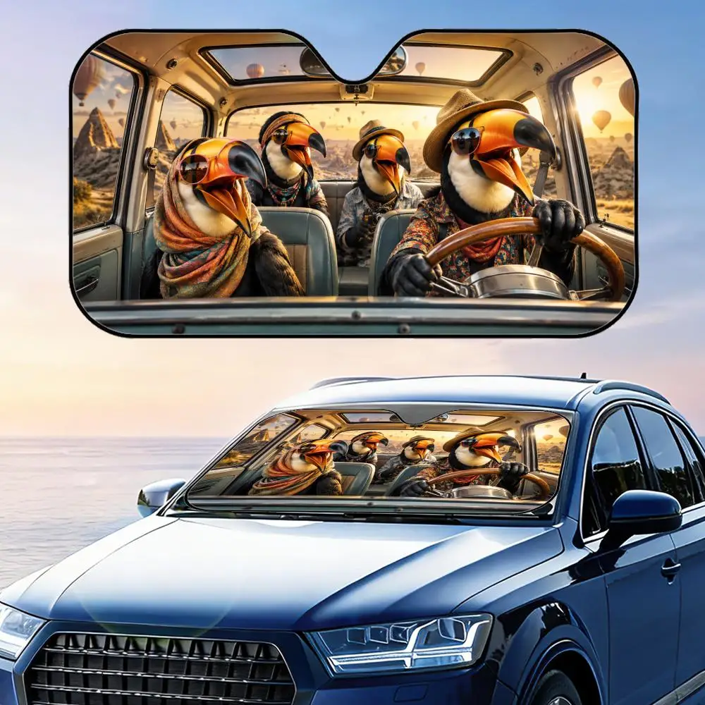 Funny Toucan Driving Sun Visor Foldable Car Windshield Sun Shade UV Protection Reflective Heat Insulation Reusable Cover
Funny Toucan Driving Sun Visor Foldable Car Windshield Sun Shade UV Protection Reflective Heat Insulation Reusable Cover