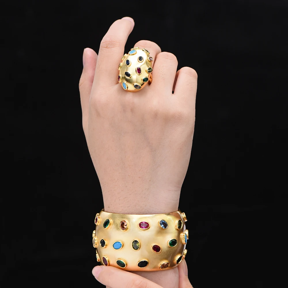 Siscathy Dubai Saudi Arabia Wide Bangle Ring Set Jewelry Sets For Women Cuf Bracelet Wedding Engagement brincos para as mulheres
Siscathy Dubai Saudi Arabia Wide Bangle Ring Set Jewelry Sets For Women Cuf Bracelet Wedding Engagement brincos para as mulheres