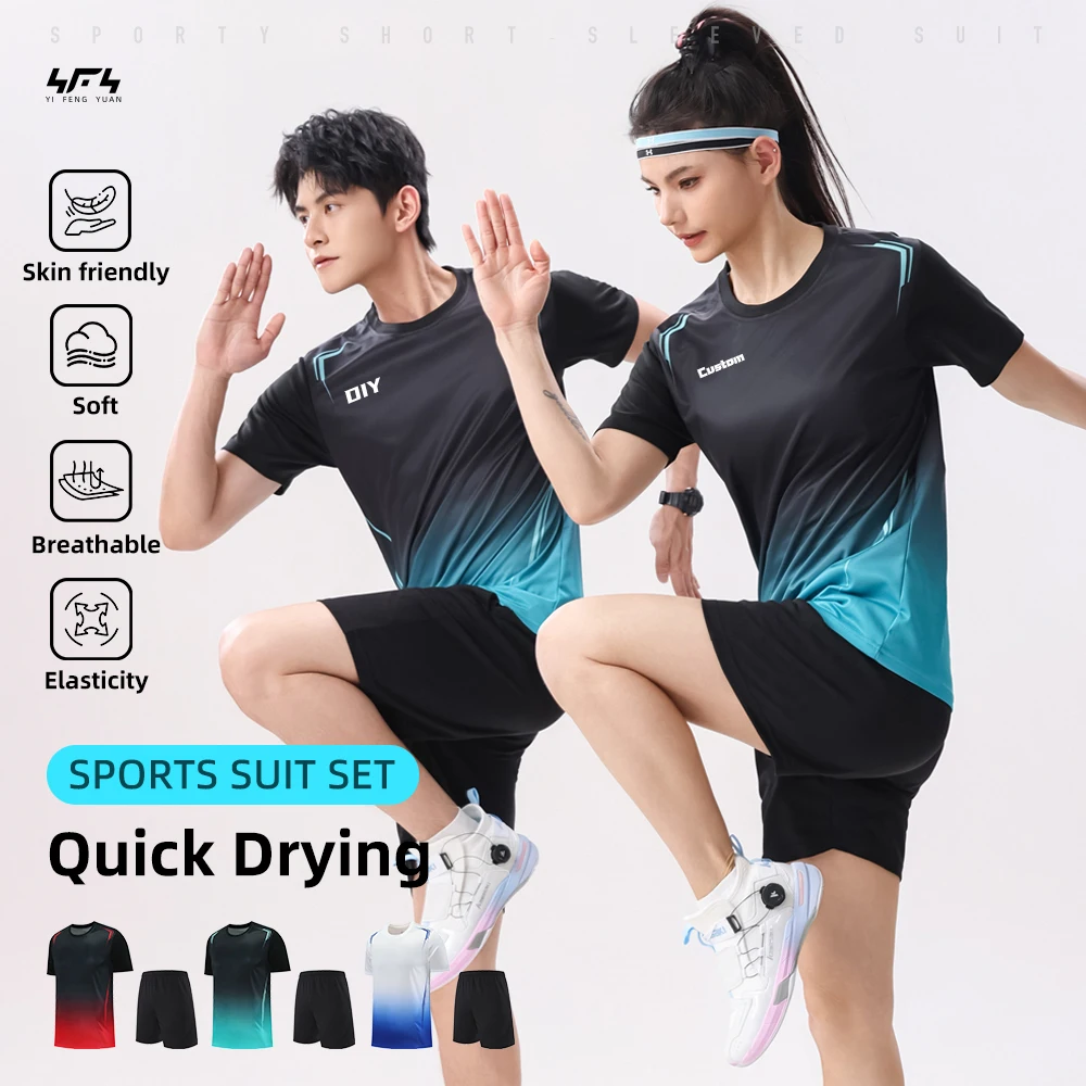 Ice Silk Quick Drying T-shirt Adult Running Sportswear Short Sleeve Fitness Uniform Tracksuit Clothes Gym Sports Outfit Clothing
Ice Silk Quick Drying T-shirt Adult Running Sportswear Short Sleeve Fitness Uniform Tracksuit Clothes Gym Sports Outfit Clothing