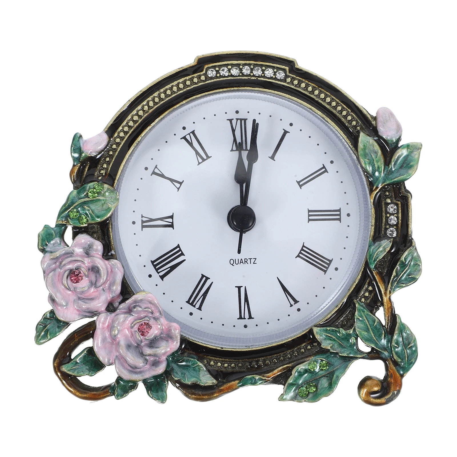 Mini Desktop Clock Stylish Enamel Flower Table Home Decor Wall Clocks Small Vintage Materials Easy Cleaning
Mini Desktop Clock Stylish Enamel Flower Table Home Decor Wall Clocks Small Vintage Materials Easy Cleaning