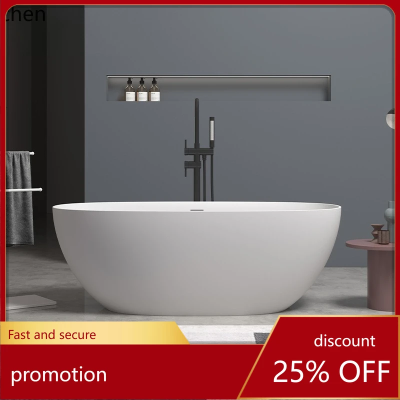 CZ Artificial Stone Bathtub Oval Shape Home Freestanding Bathtub One-piece Molded Adult Bathtub Thin Edge
CZ Artificial Stone Bathtub Oval Shape Home Freestanding Bathtub One-piece Molded Adult Bathtub Thin Edge