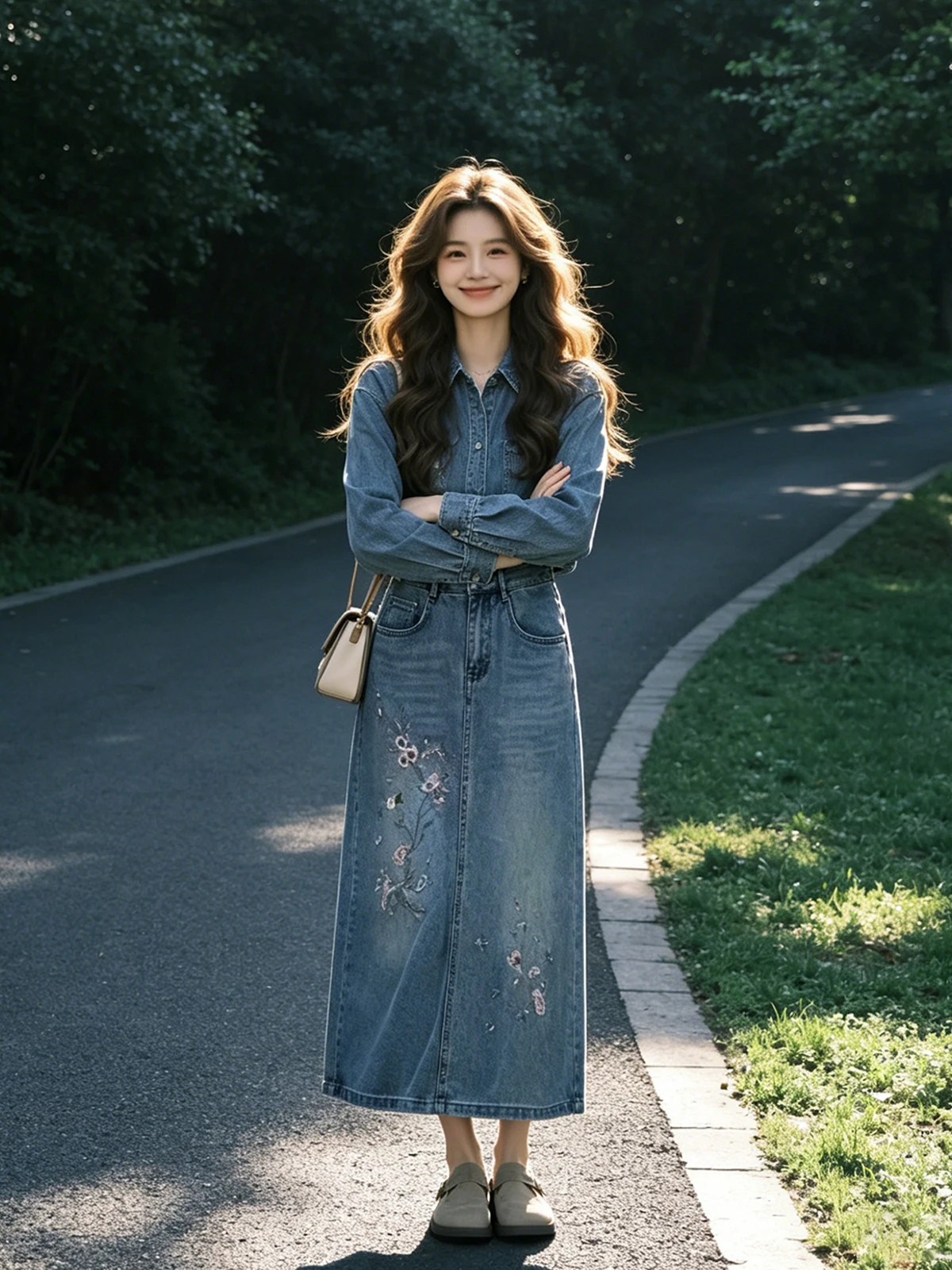 High Waist Straight Cut Denim Skirt Women's Spring Summer New Style Embroidered Floral A-Line Bodycon Skirt Casual Style
High Waist Straight Cut Denim Skirt Women's Spring Summer New Style Embroidered Floral A-Line Bodycon Skirt Casual Style