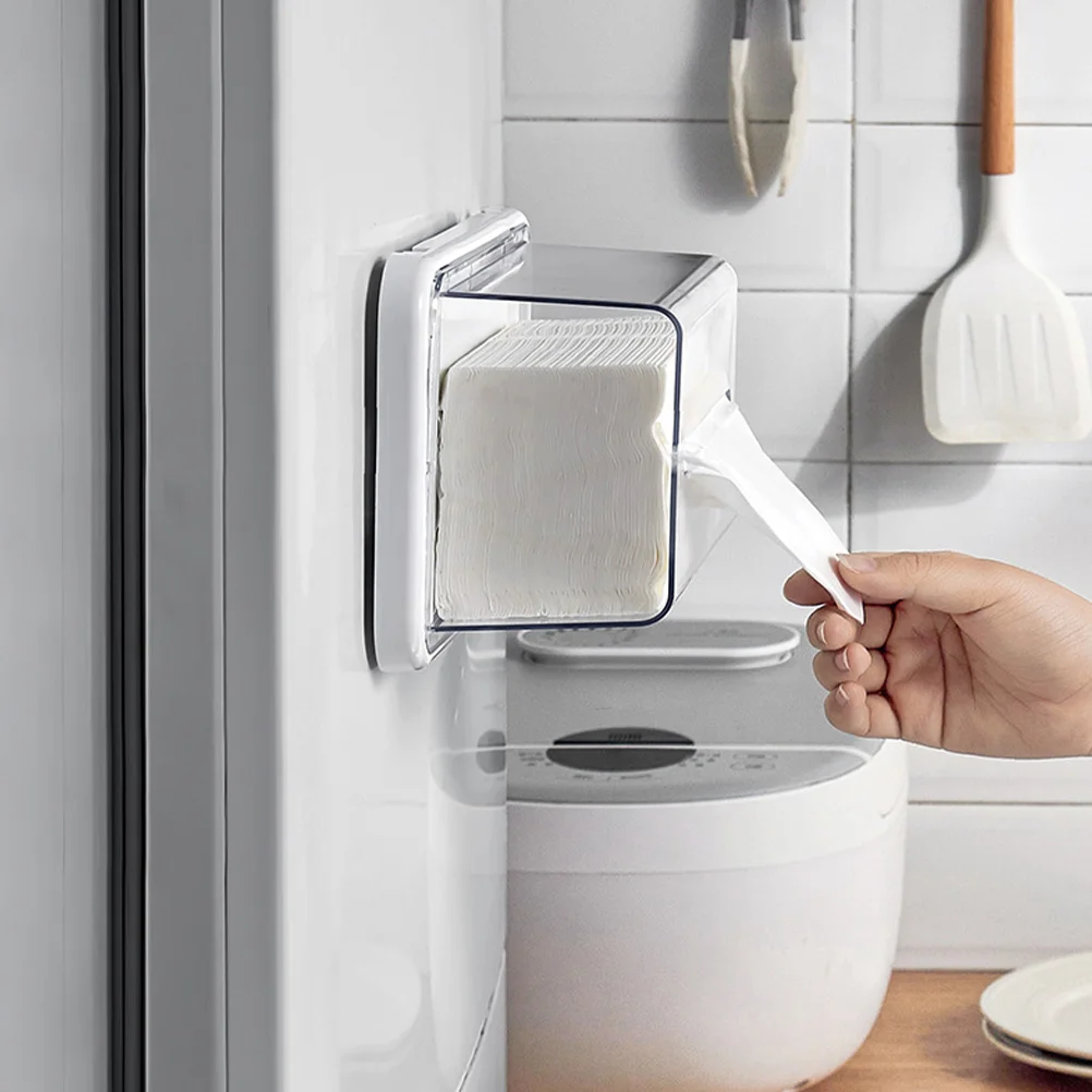 Magnetic Tissue Box Plastic Holder Napkin Dispenser Compact Bathroom Restroom Container Storage Shelf Wall-mounted
Magnetic Tissue Box Plastic Holder Napkin Dispenser Compact Bathroom Restroom Container Storage Shelf Wall-mounted