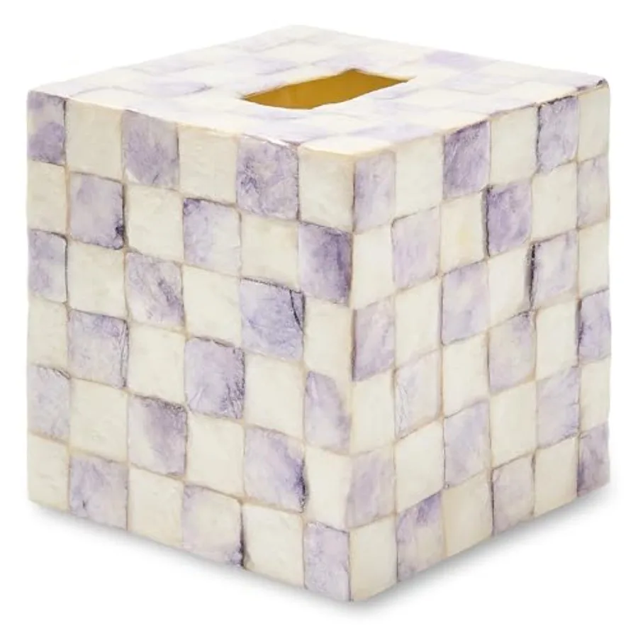 Boutique Square Capiz Tissue-Box Cover Decorative Tissue Holder Purple-and-White
Boutique Square Capiz Tissue-Box Cover Decorative Tissue Holder Purple-and-White